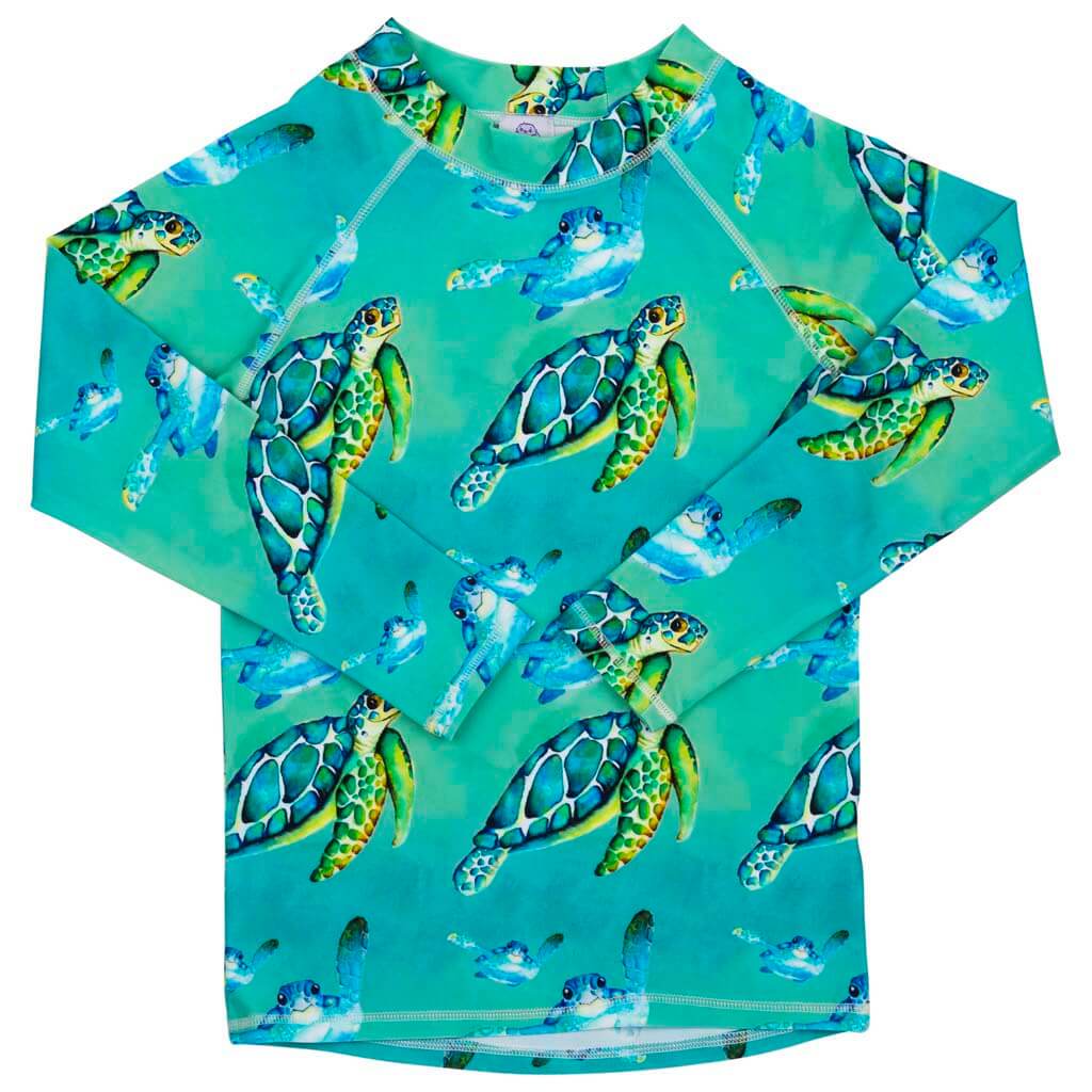 Blue Turtle Rash Top Front Product