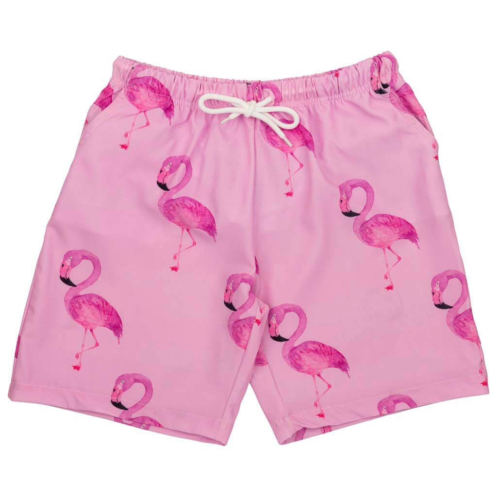 Kids Clothing - Boardshorts, Flamingo Print
