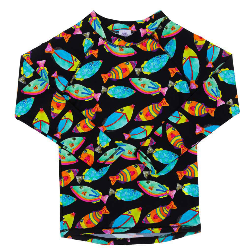 Neon Fish Kids' Rash Top Front Product
