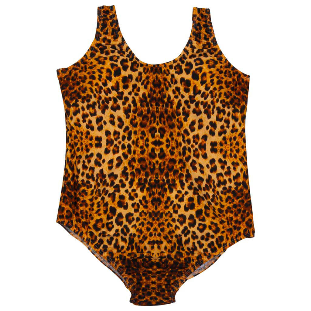 Leopard Print Women's One Piece Swimmers Front Product