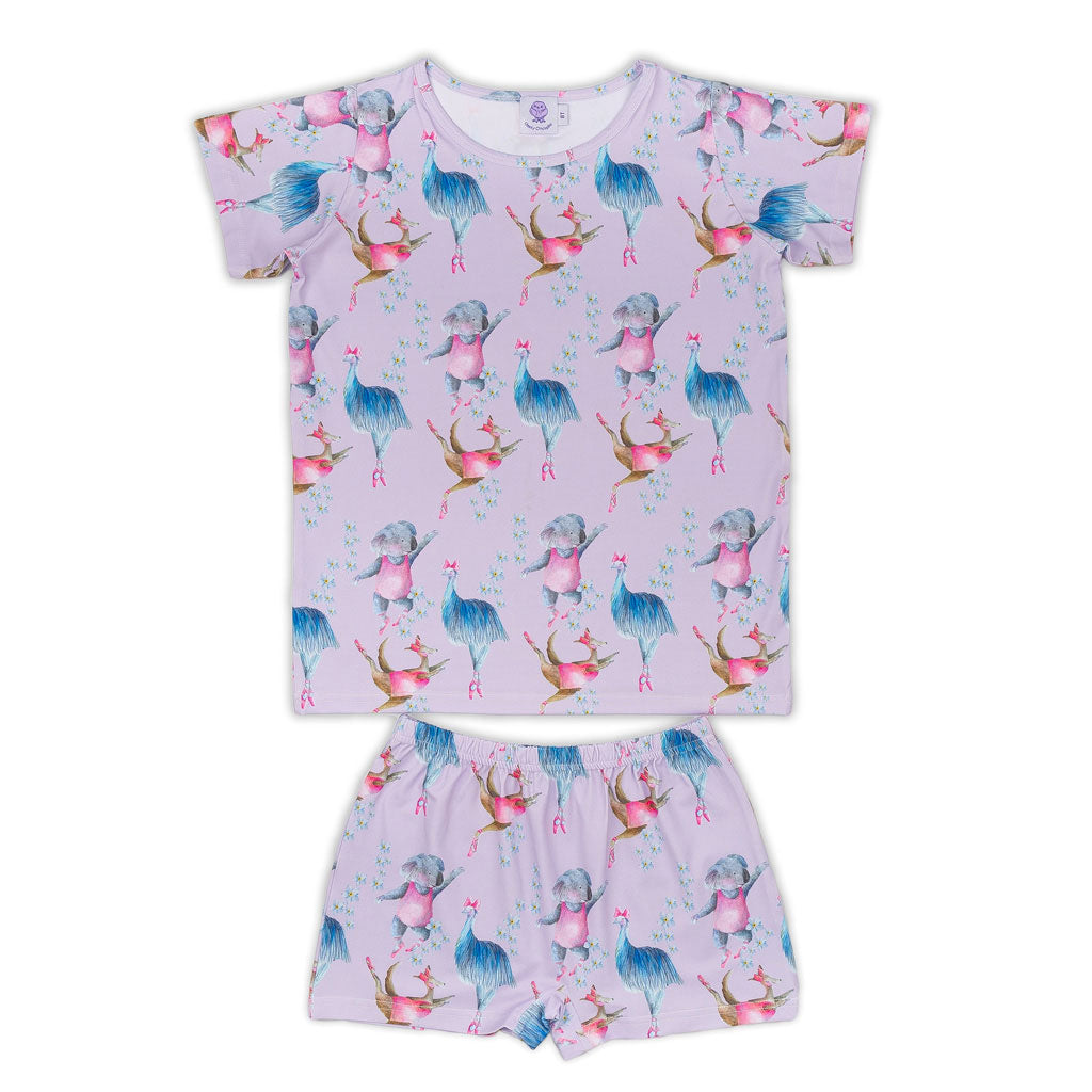 Ballerina Animals Kids' Shorts Pyjama Set