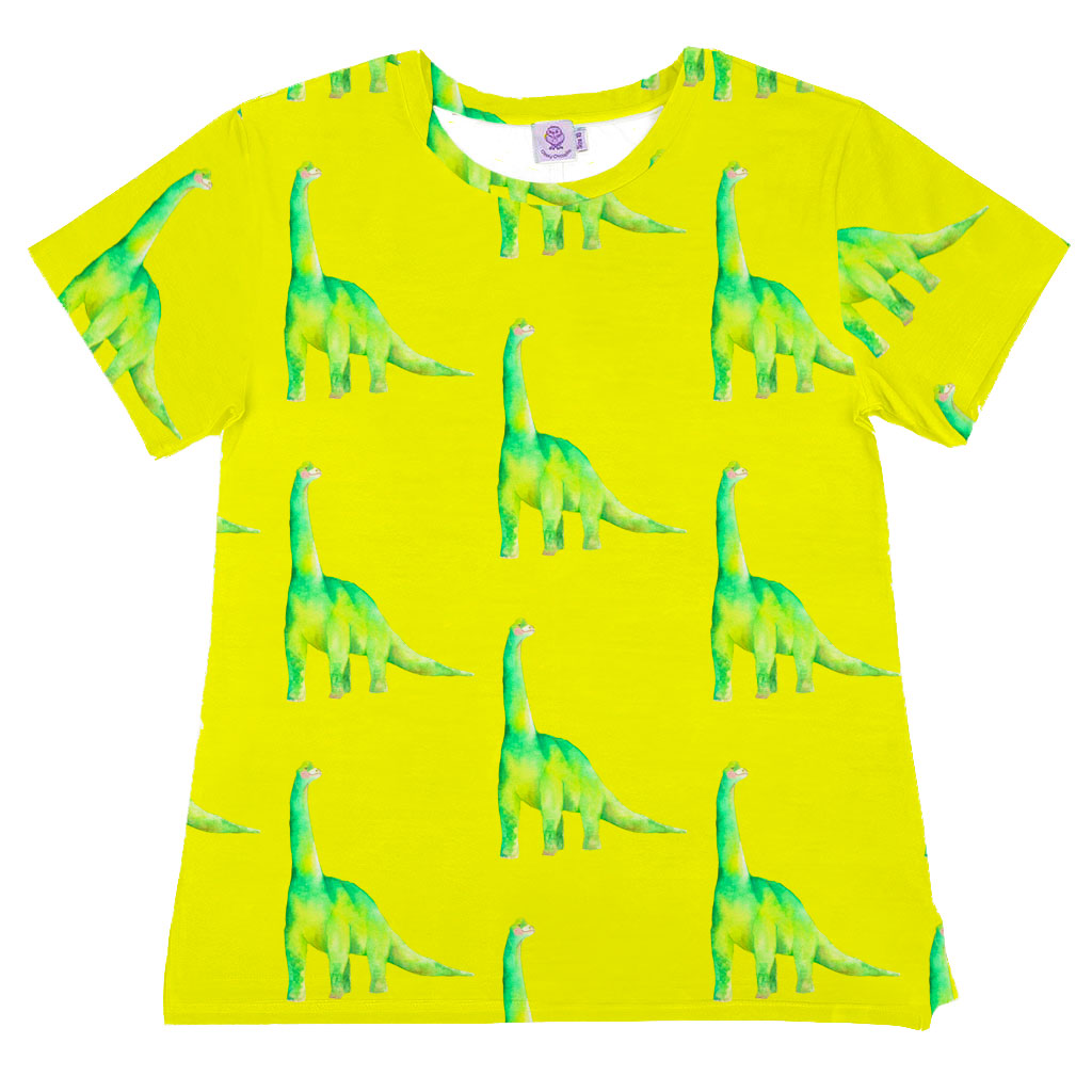 Fluro Dinosaurs Women's Short Sleeve Tee Shirt