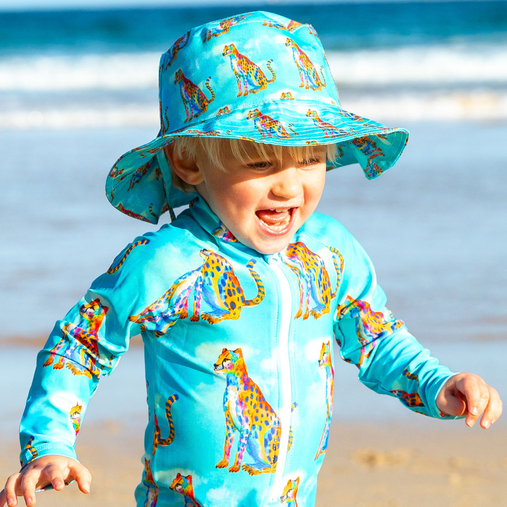 Shimmering Cheetah Beach Hat