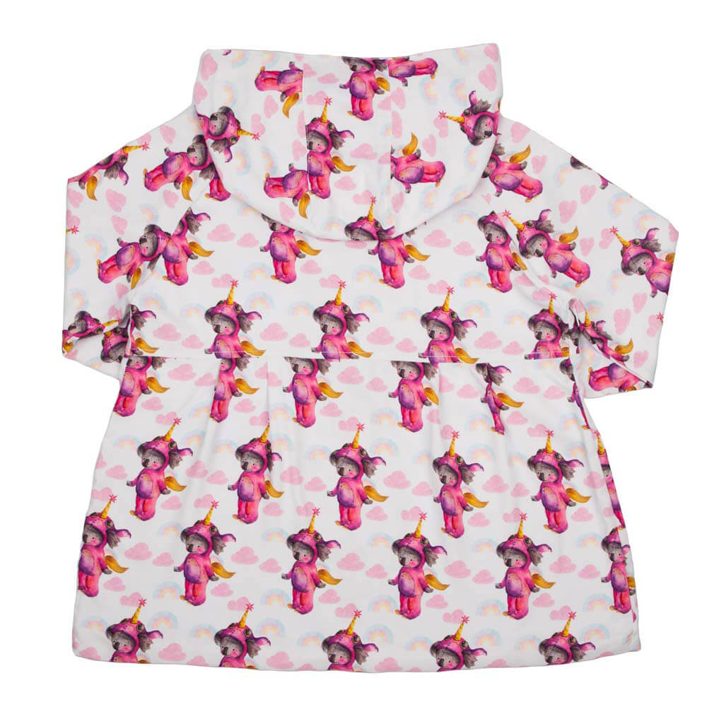 Unicorn Koala Raincoat Back Product