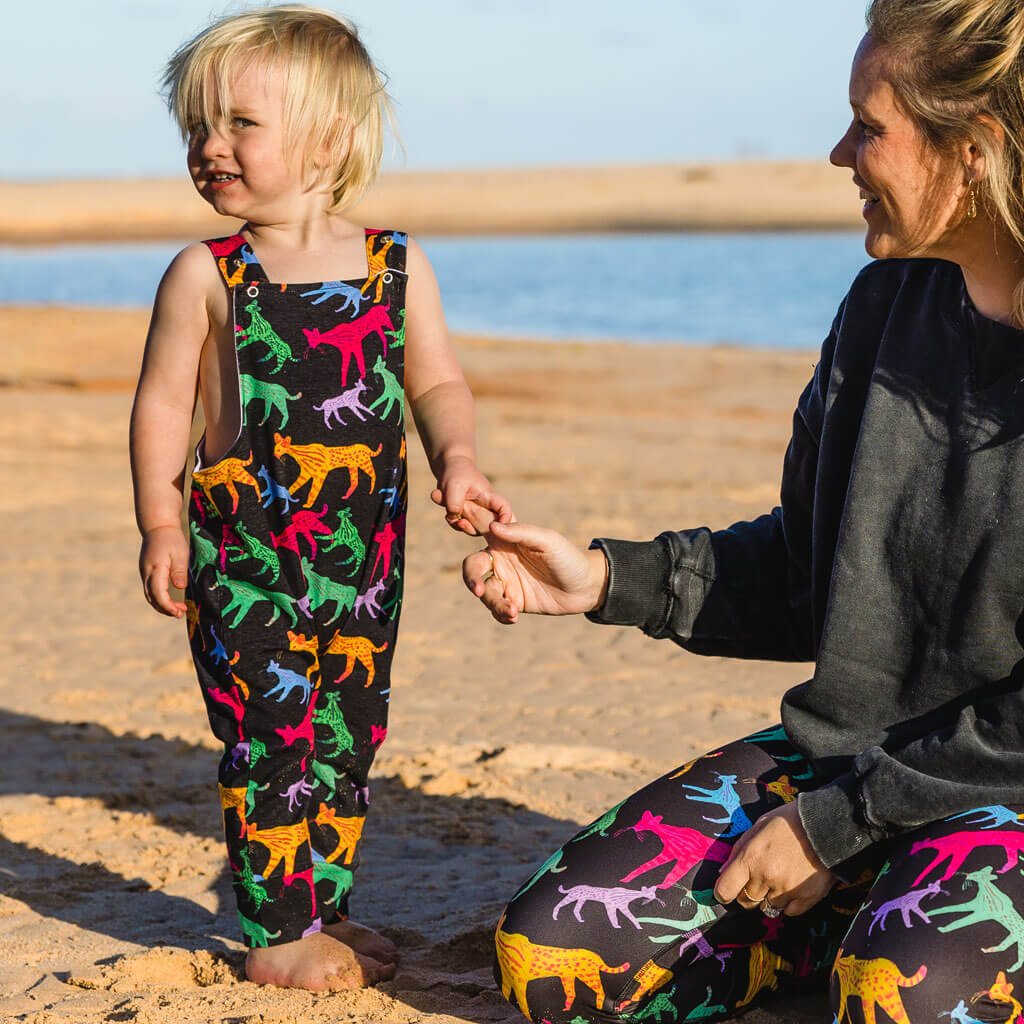 Little Boy With Mum Wearing Wills' Wildcats Long Leg Overalls