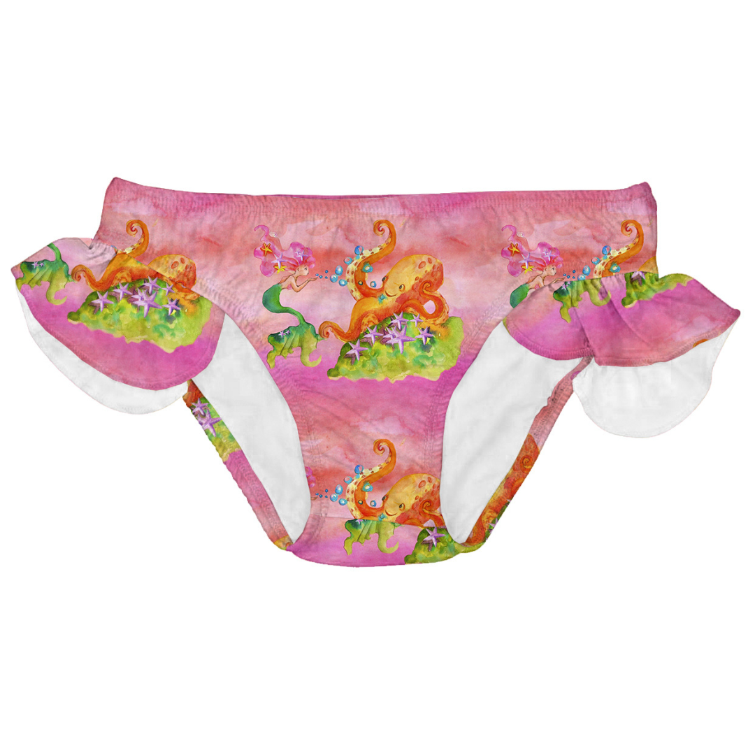 Octopus Mermaid Frill Swim Bottoms