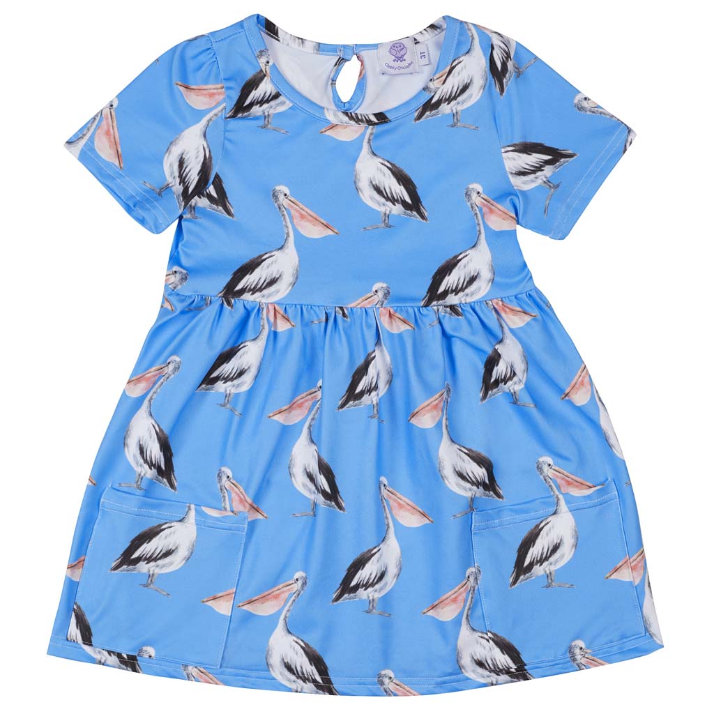 Pelican Short Sleeve Pocket Dress