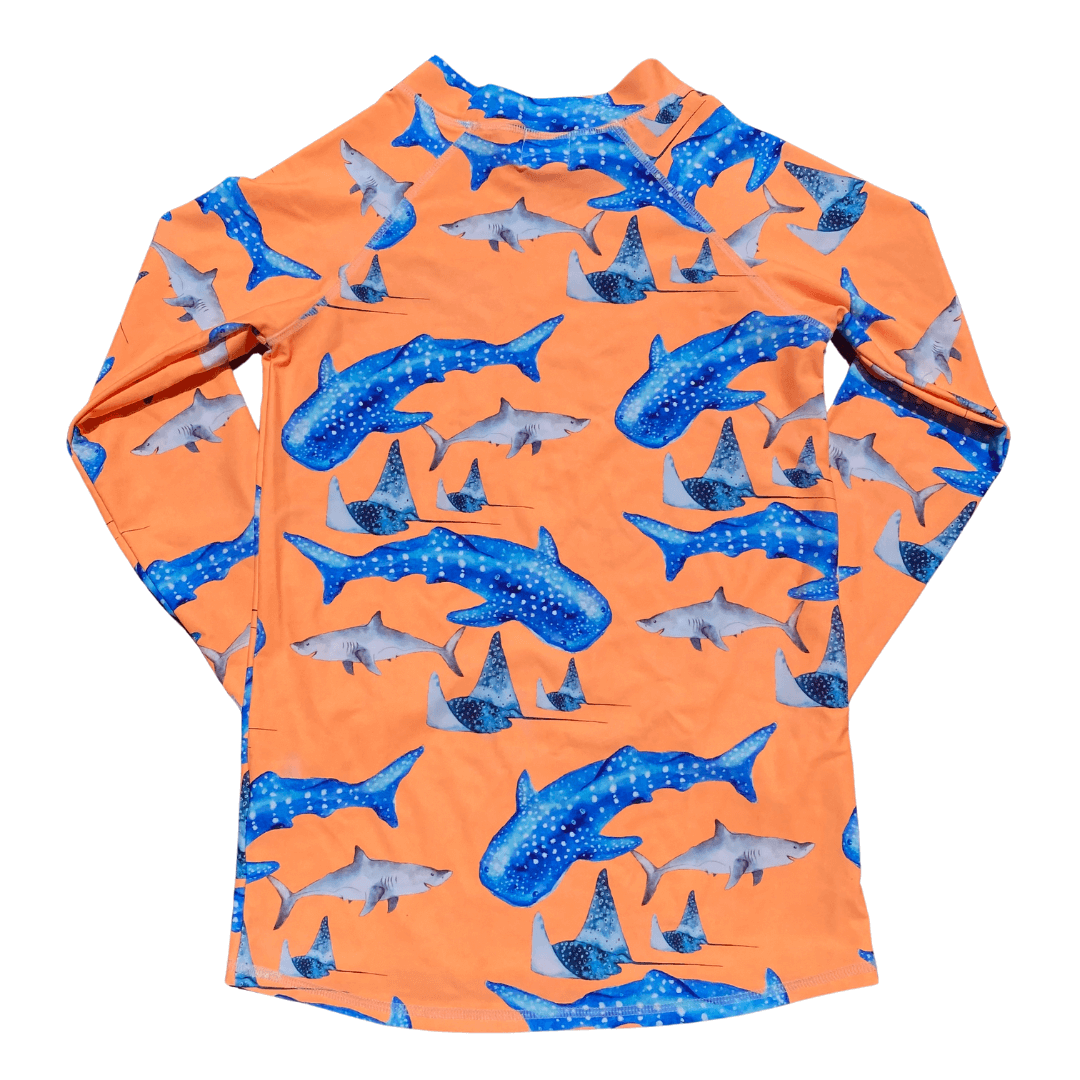 Boys orange 2025 rash guard