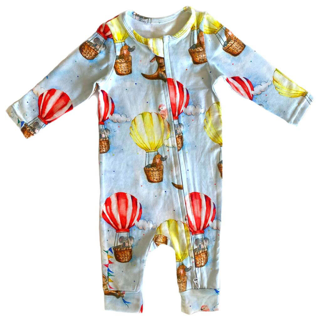 Ballooning Around Long Sleeve Double Zip Sleepsuit