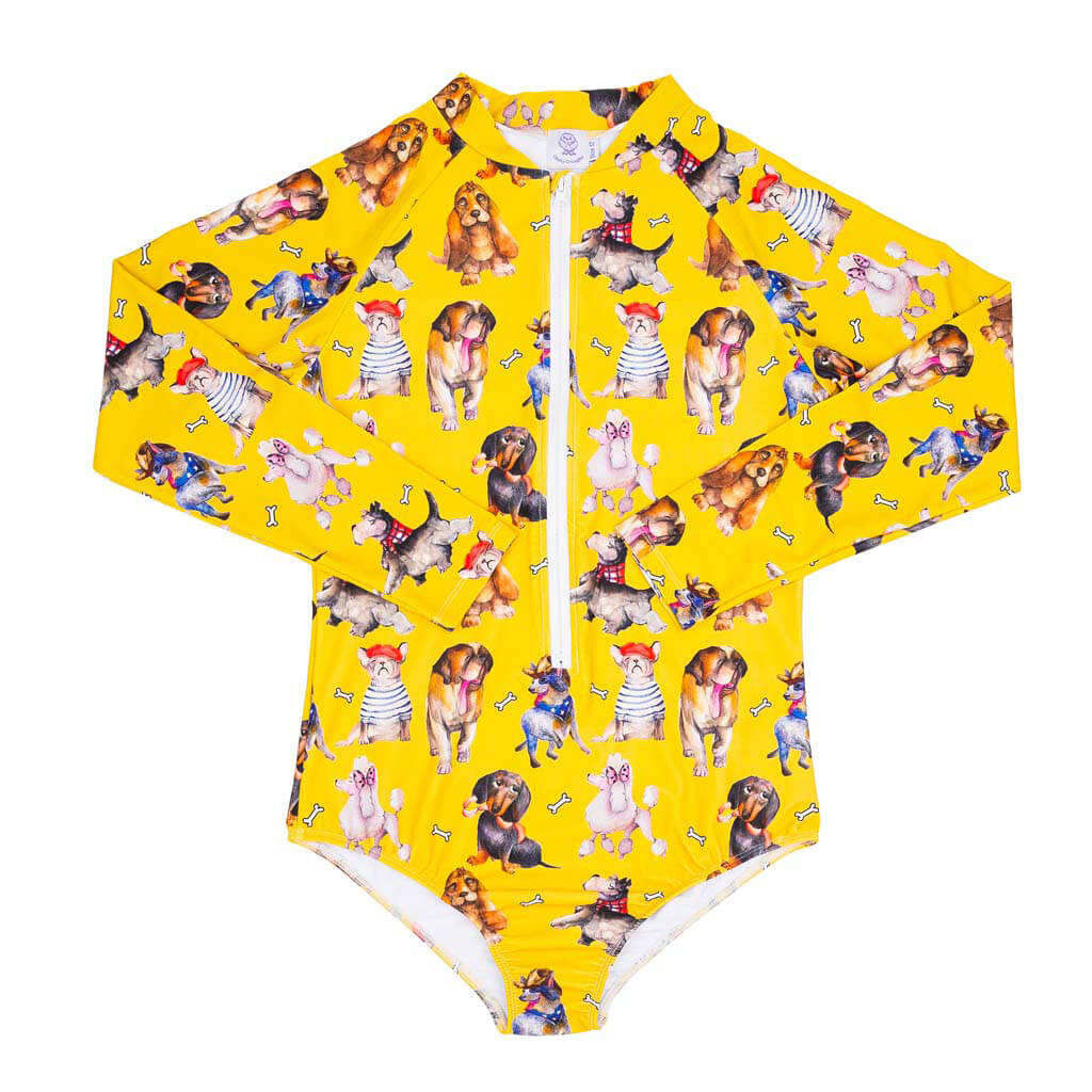Best Mates Women's Long Sleeve Zip Swimsuit Front Product