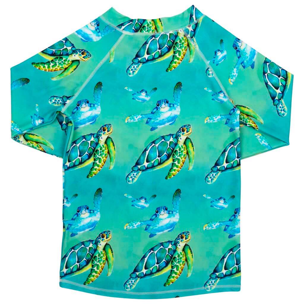 Blue Turtle Rash Top Back Product