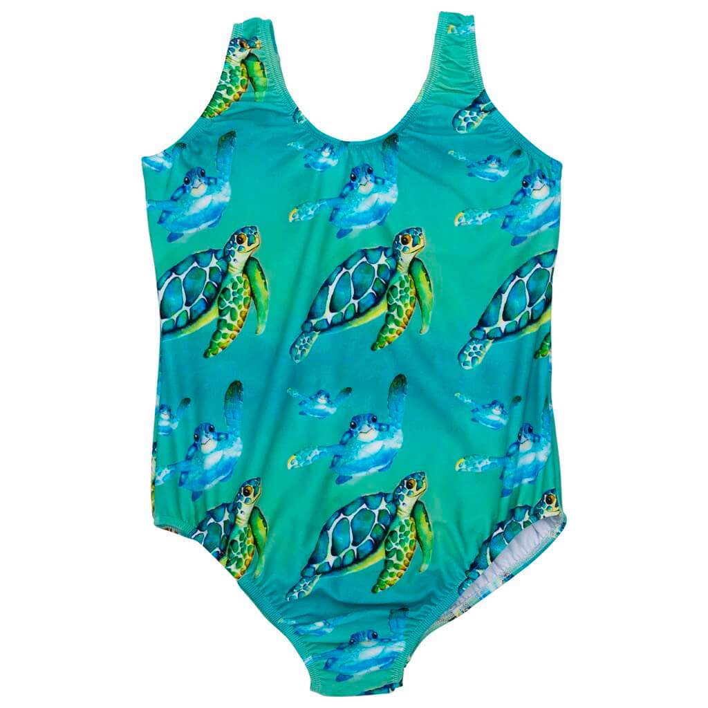 Blue Turtle Women's One Piece Sleeveless Swimsuit Front Product