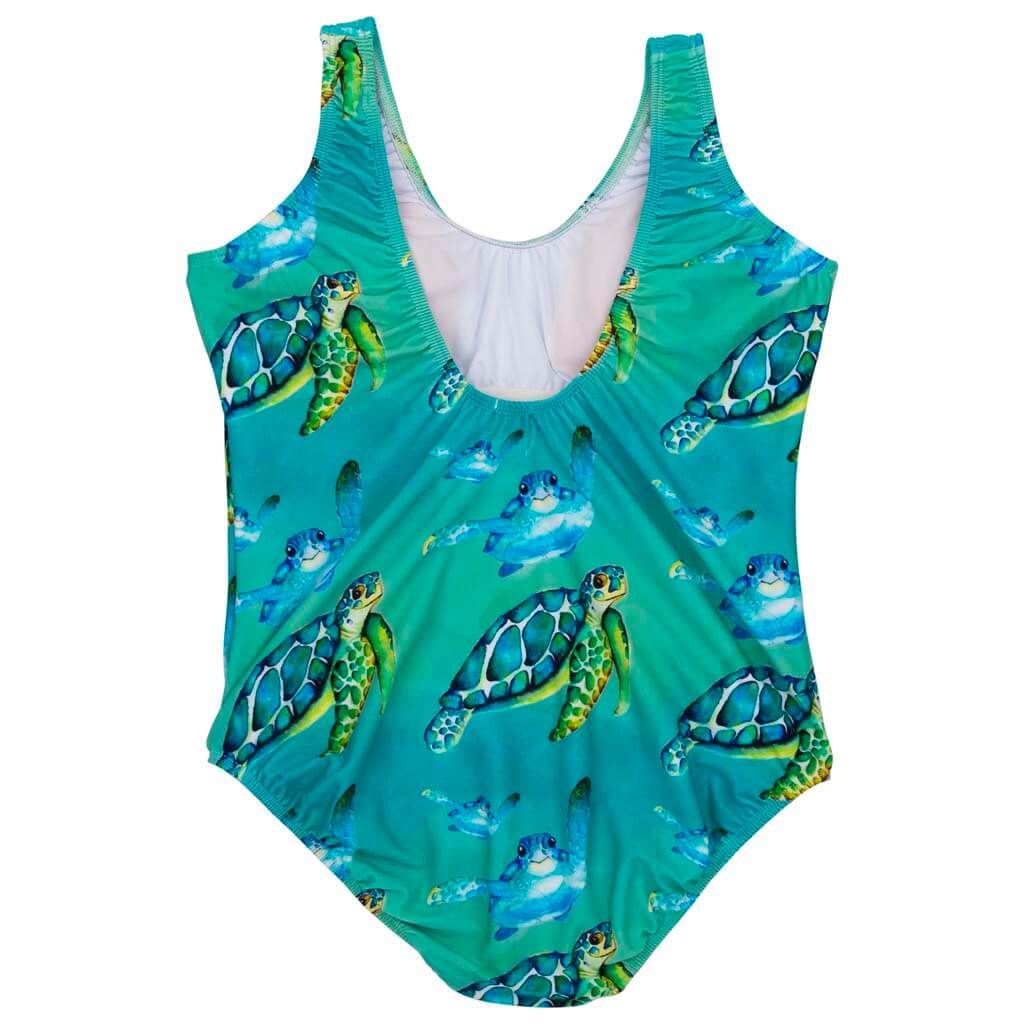 Blue Turtle Women's One Piece Sleeveless Swimsuit Back Product