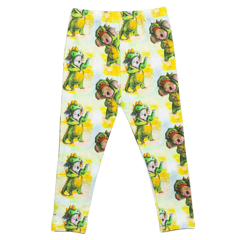 Dinosaur Koala Kids' Leggings Back Product