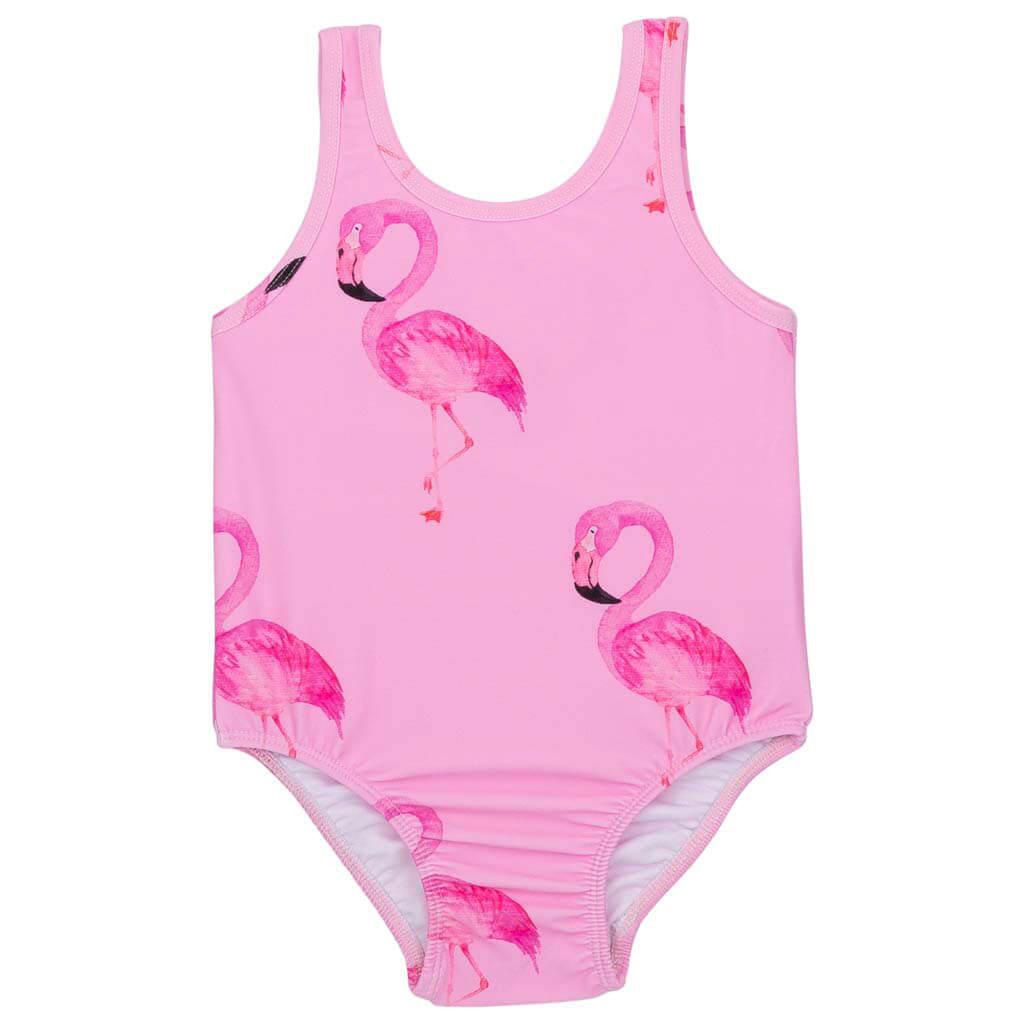 Flamingo Girls Sleeveless Swimmers Front Product