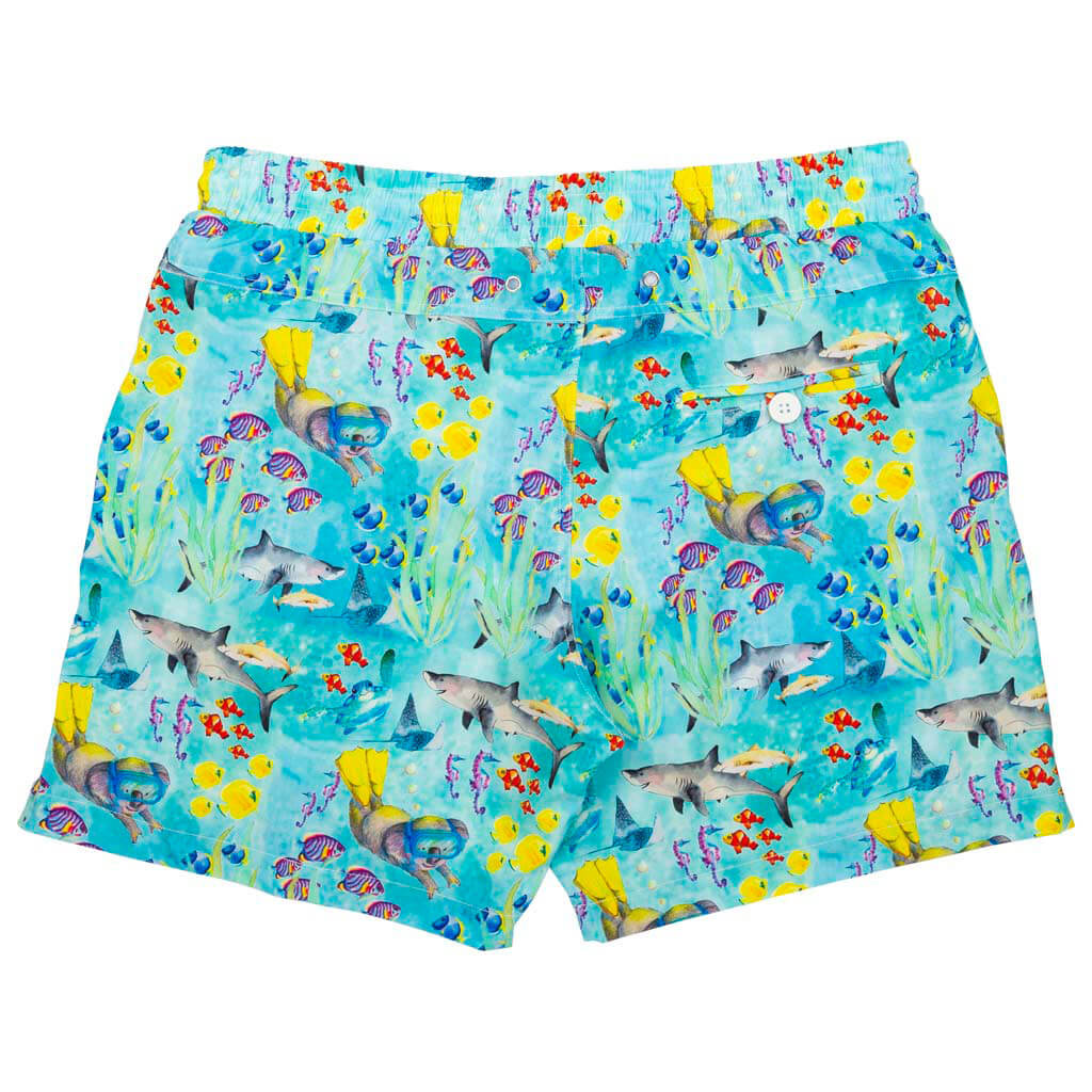 Great Barrier Reef Men's Boardshorts Back Product