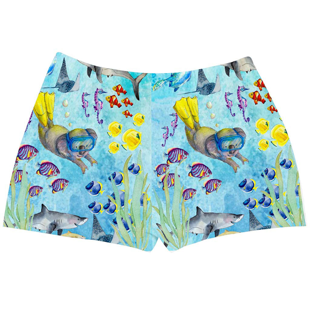 Great Barrier Reef Swim Shorts Front Product