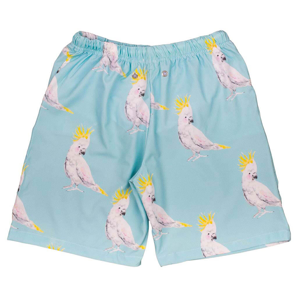 Green Cockatoo Kids' Boardshorts Back Product