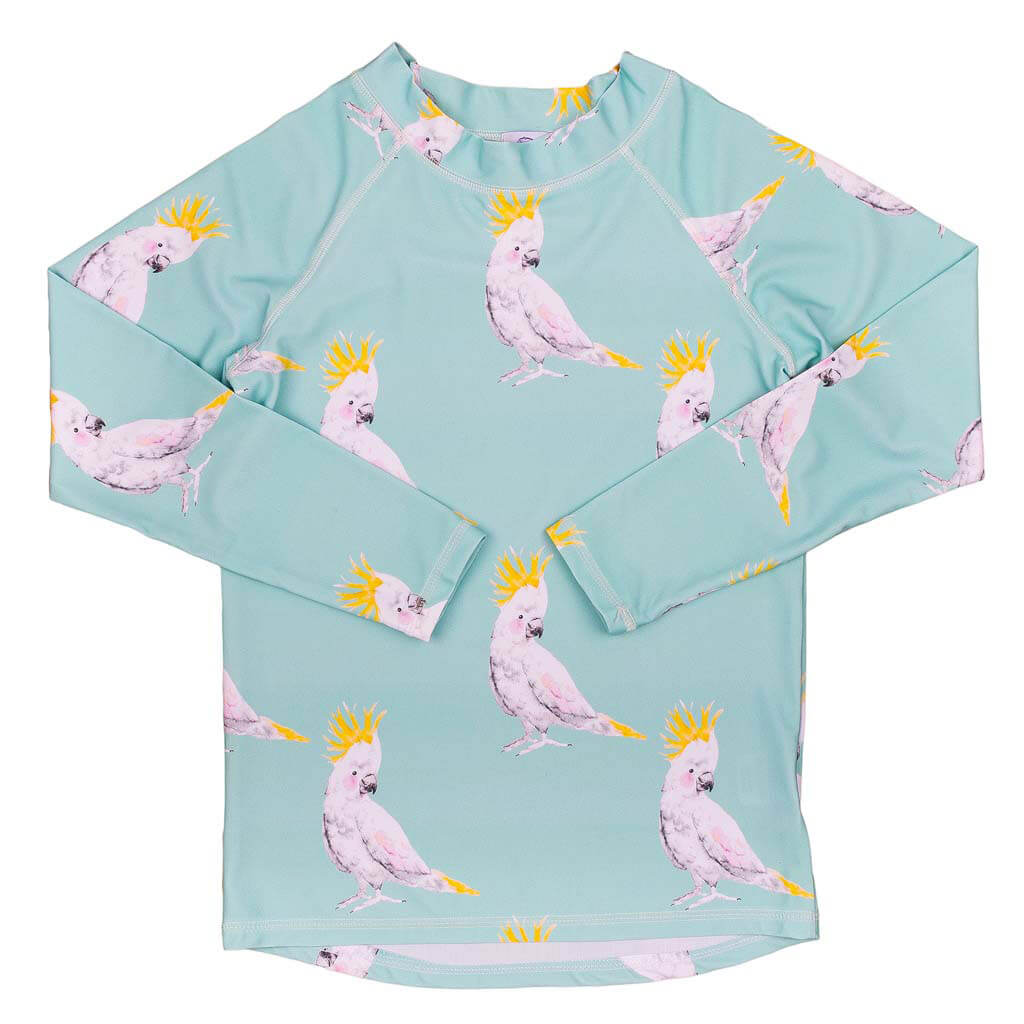 Green Cockatoo Rash Top Front Product