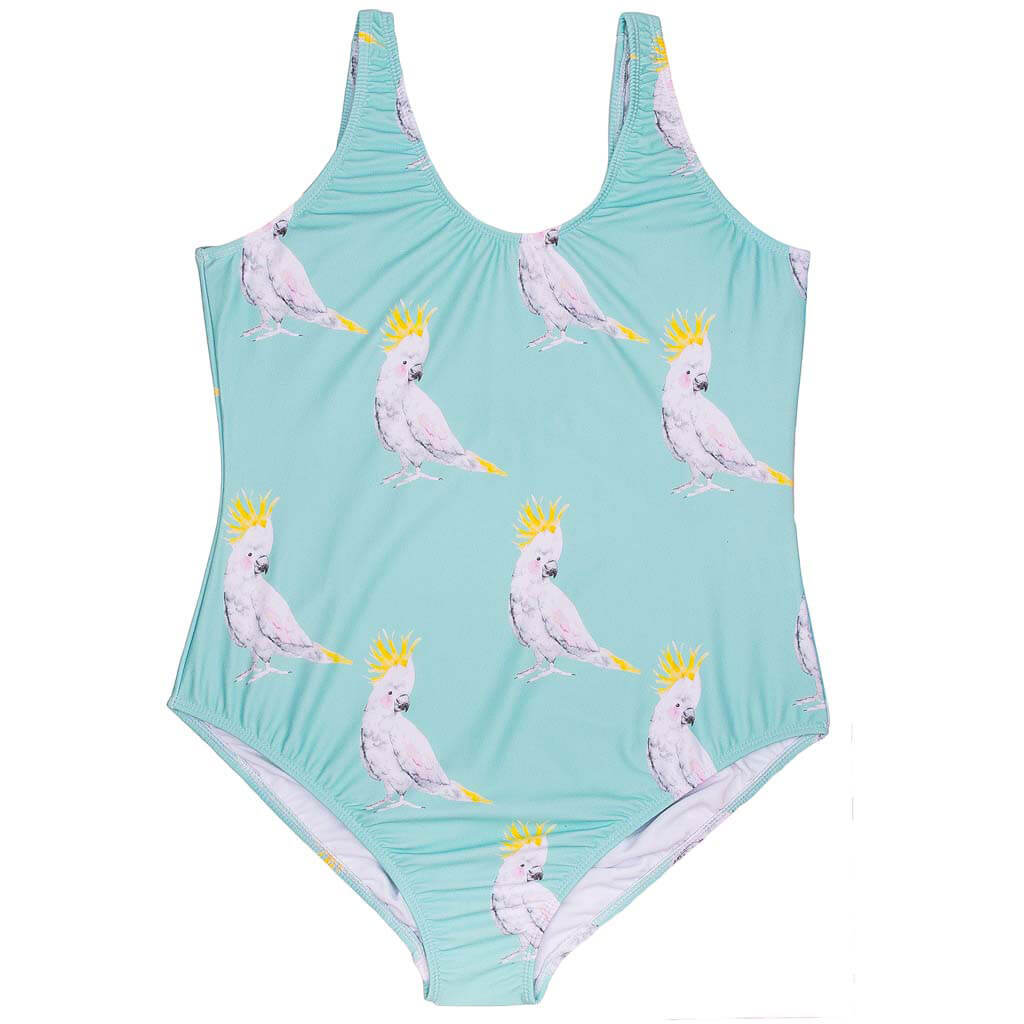 Green Cockatoo Women's One Piece Swimmers Front Product