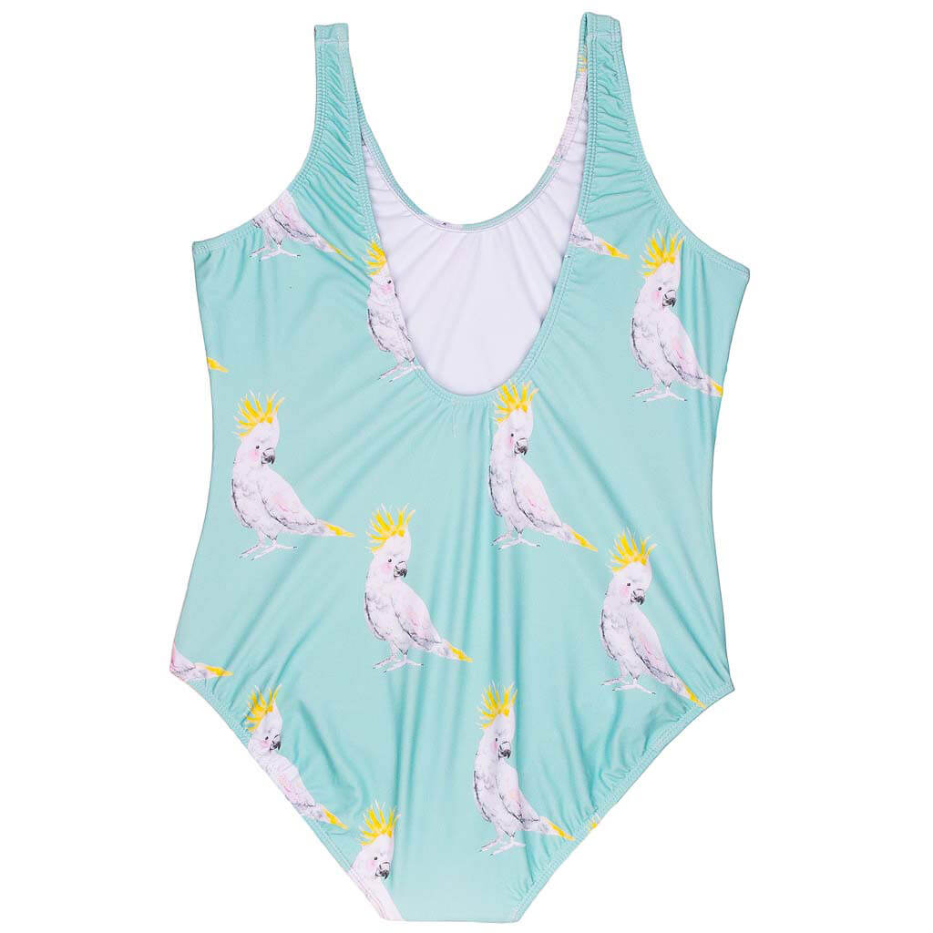 Green Cockatoo Women's One Piece Swimmers Back Product