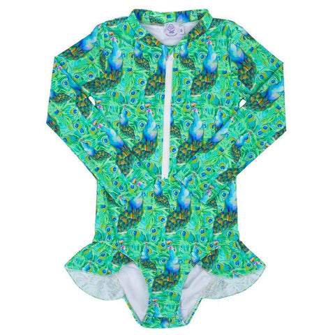 Australian Wildlife Unisex Long Sleeve Zip Swimmers