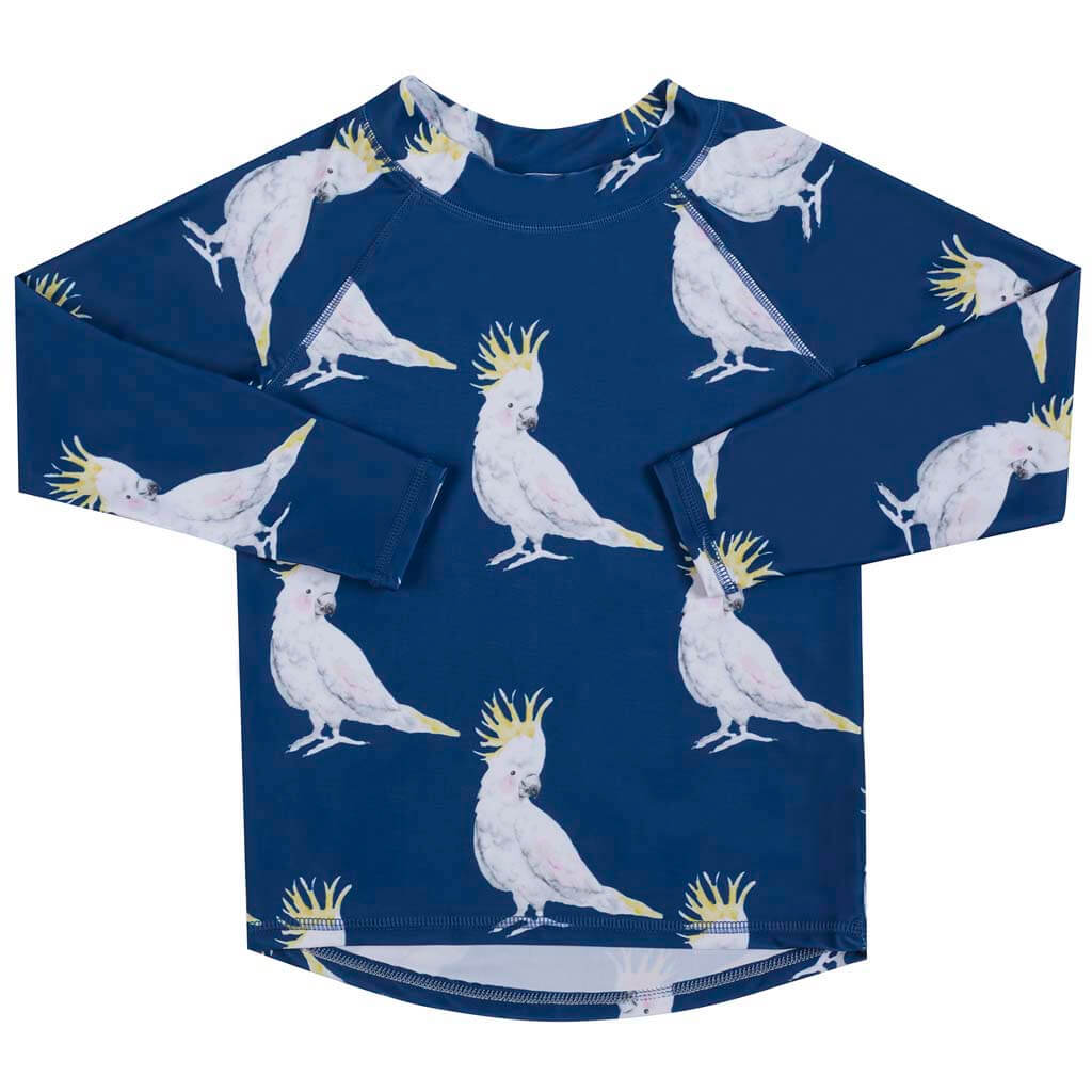 Navy Cockatoo Kids' Rash Top Front Product