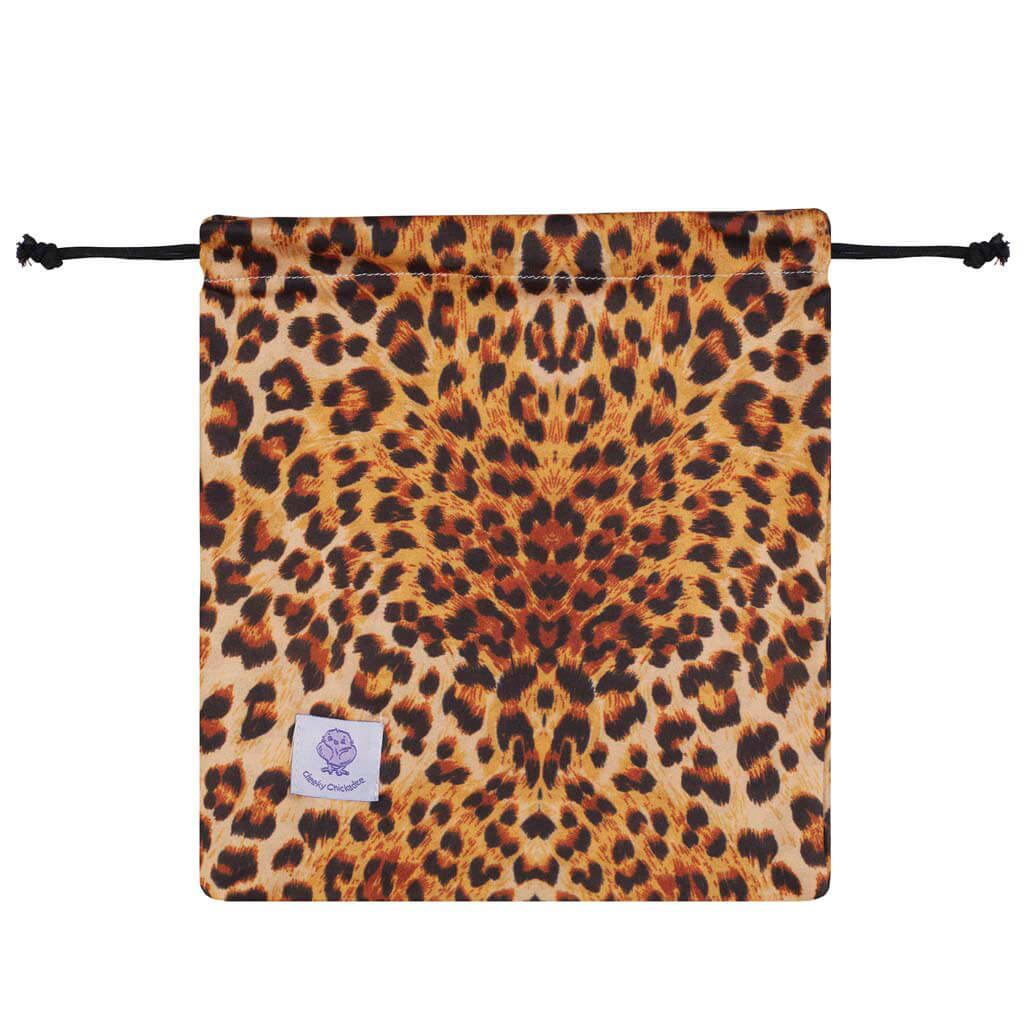 Leopard Print Long Sleeve Girls Zip Swimmers Gift Bag