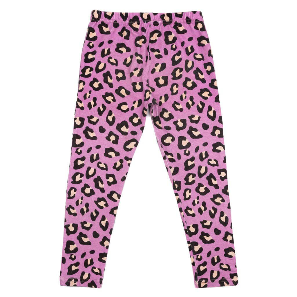 Lilac Leopard Kids' Leggings Back Product