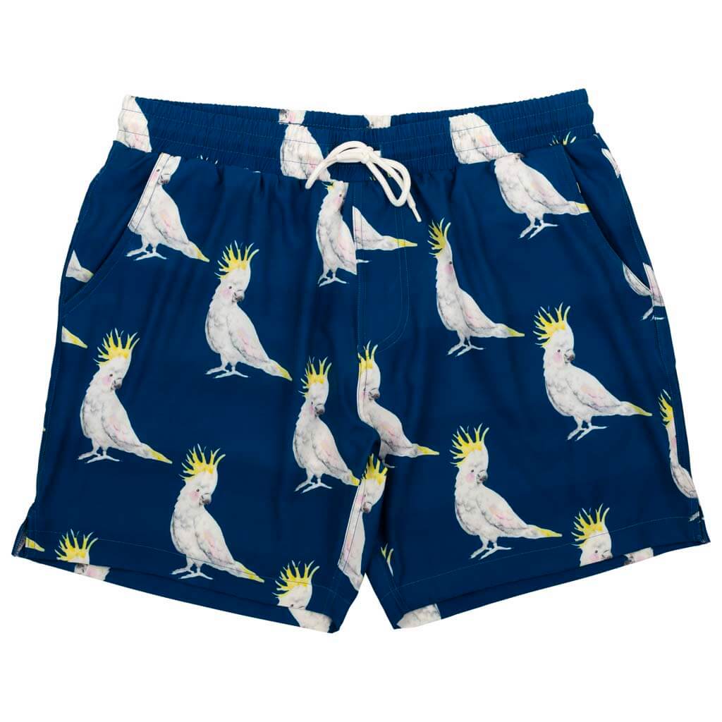Navy Cockatoo Men's Boardshorts Front Product