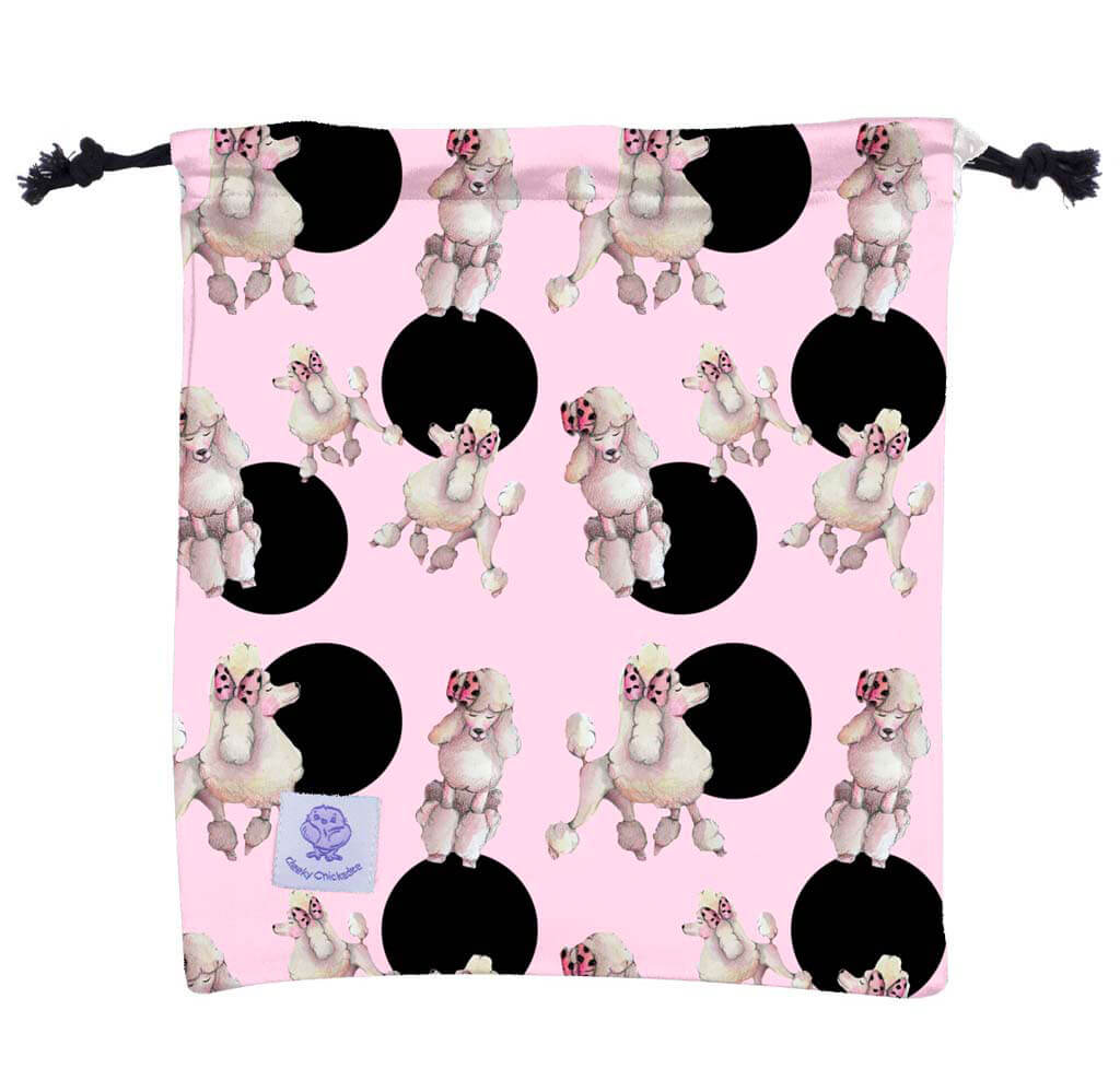 Polkadot Poodle Beach Hat Gift Bag