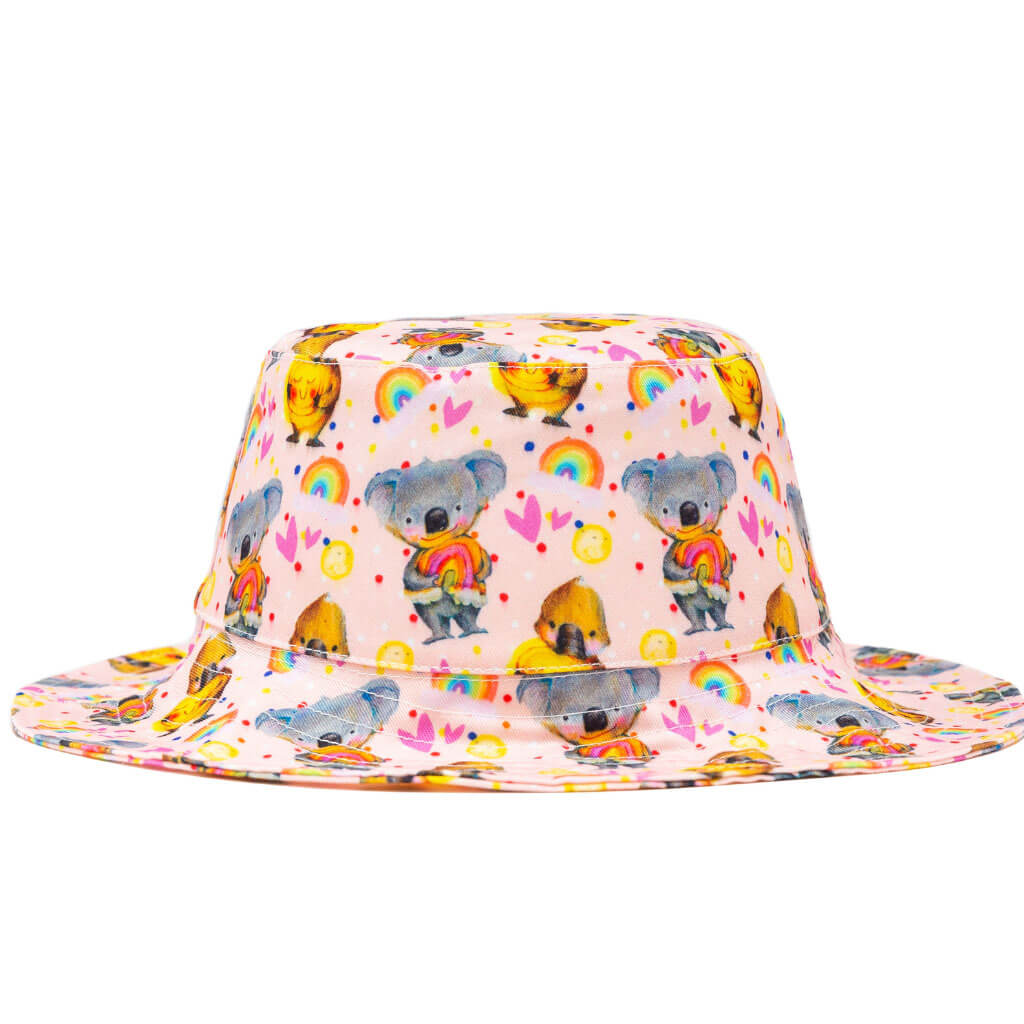 Pink Sunshine Animals Beach Hat