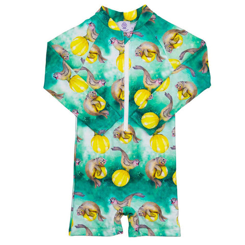 Australian Wildlife Unisex Long Sleeve Zip Swimmers