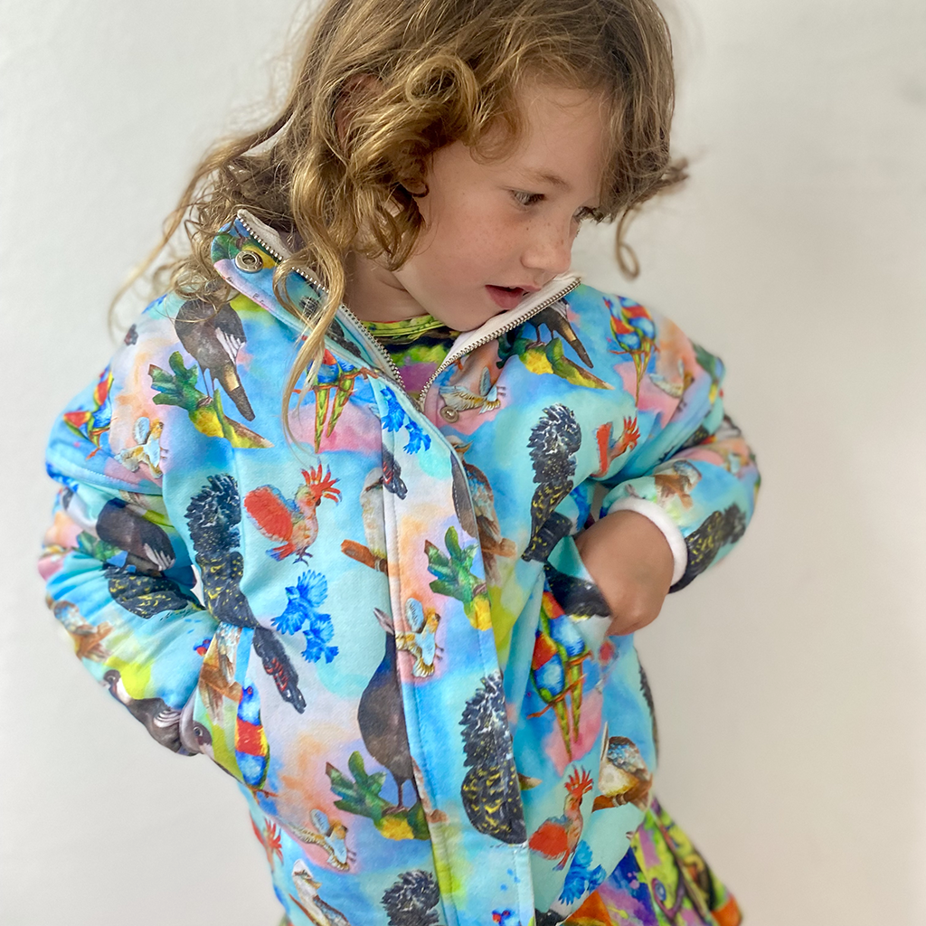 Girl Wearing Feathered Friends Kids' Quilted Jacket 