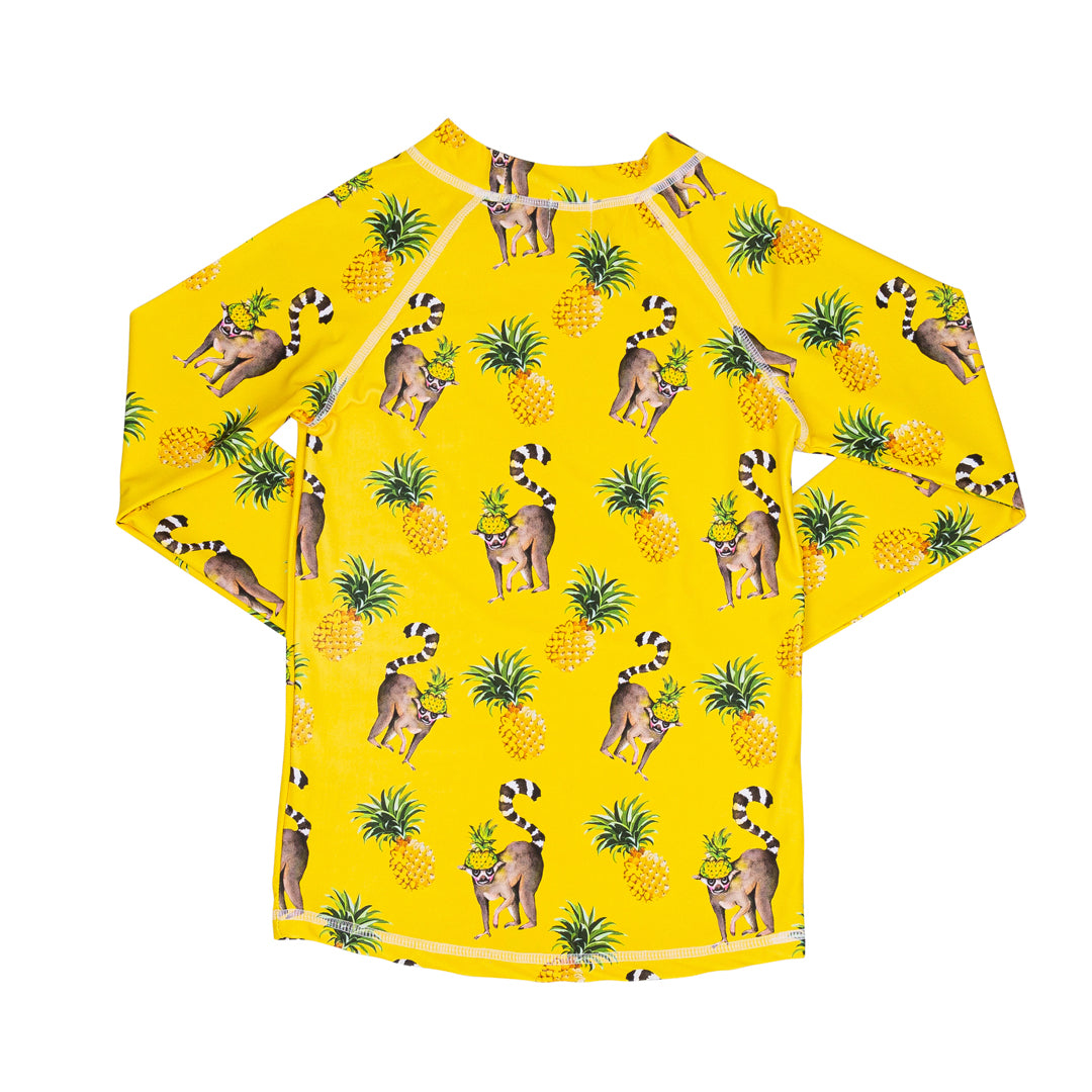 Pineapple Lemurs Kids' Rash Top - Cheeky Chickadee Store