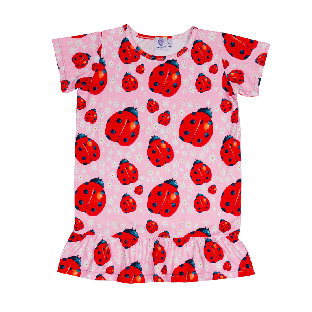 Ladybugs Frill Dress - Cheeky Chickadee Store
