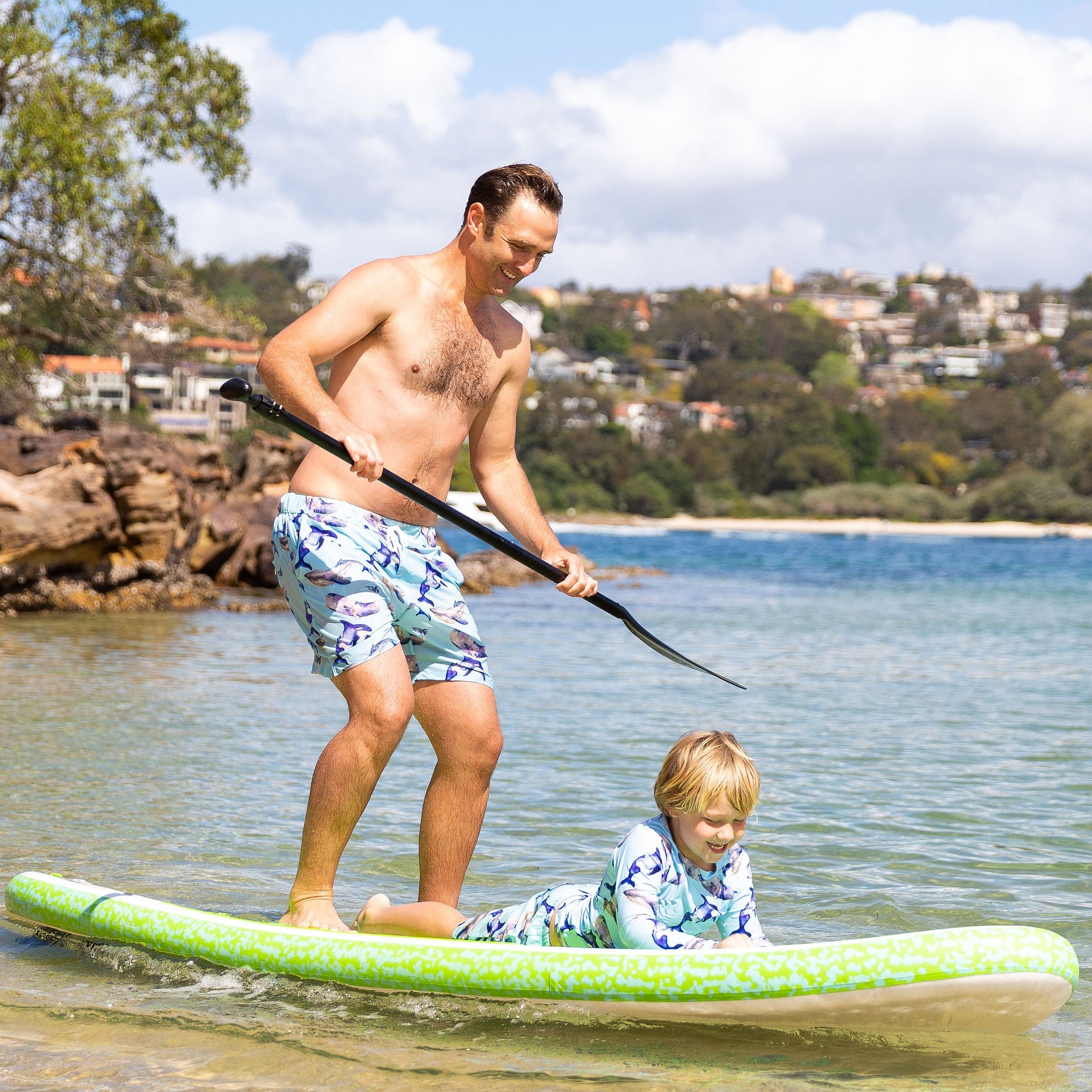 Whales Men's Boardshorts - Cheeky Chickadee Store