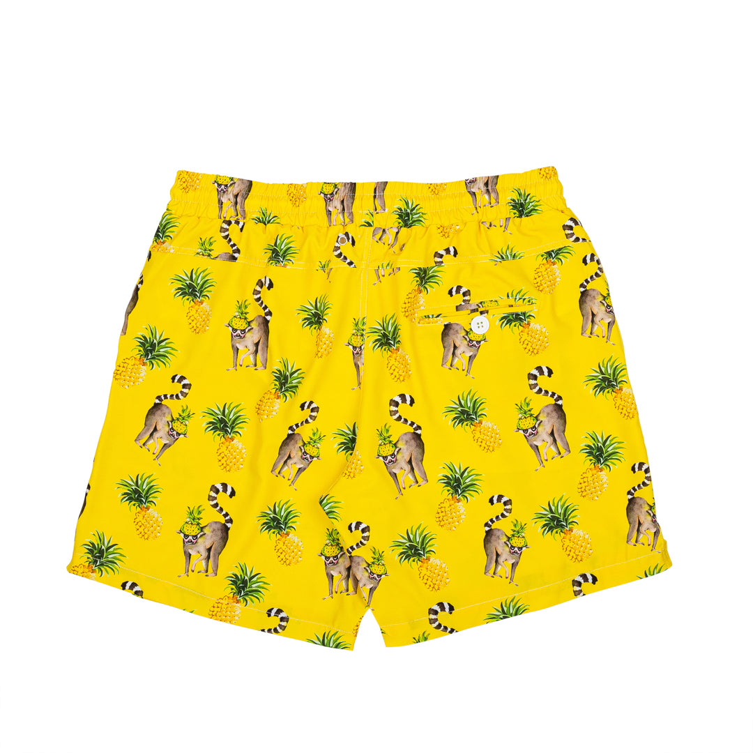 Pineapple Lemurs Men's Boardshorts - Cheeky Chickadee Store