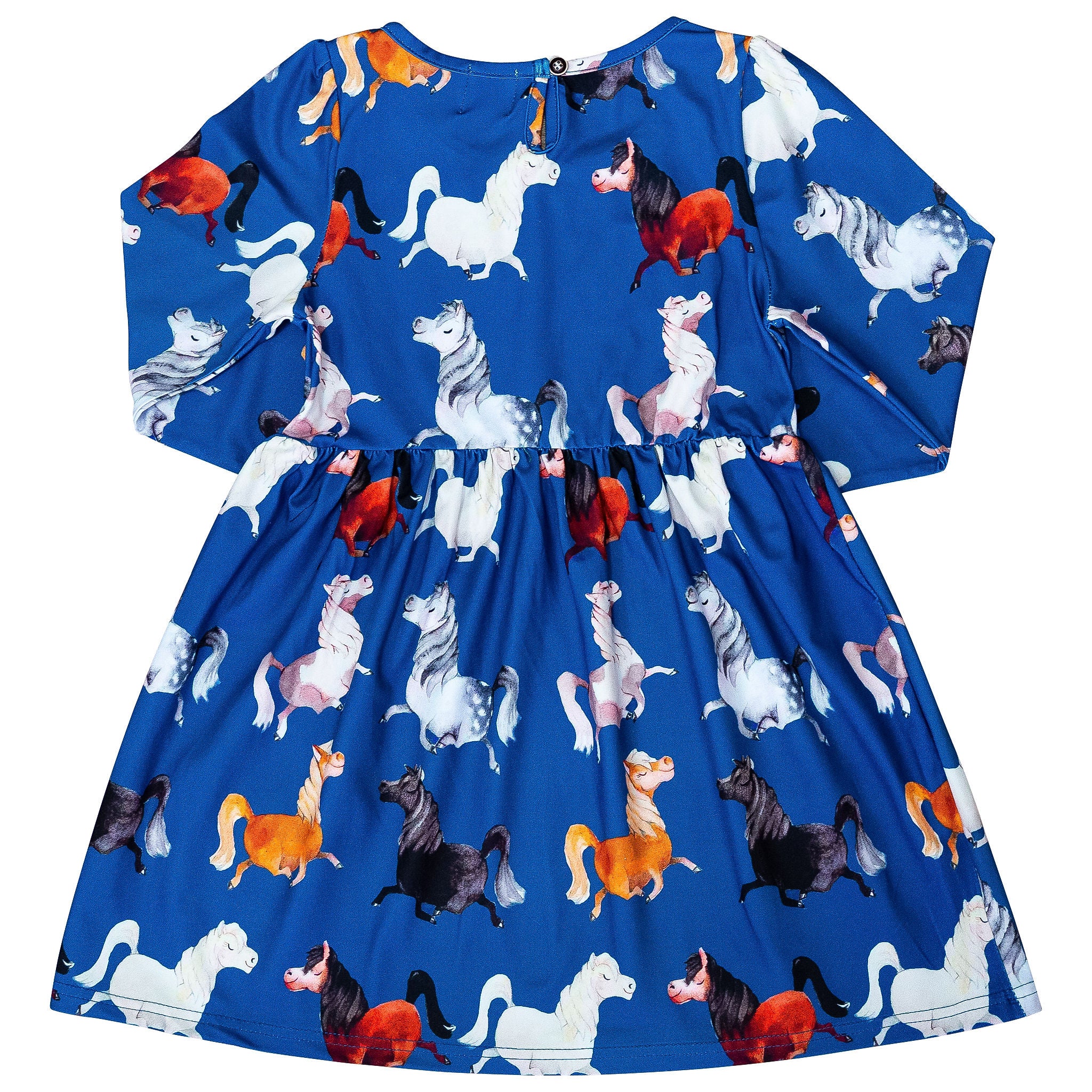 Prancing Ponies Long Sleeve Pocket Dress - Cheeky Chickadee Store