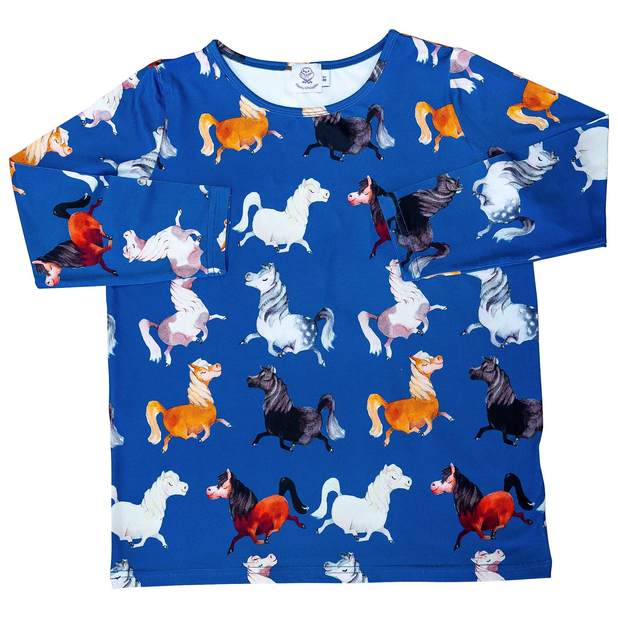 Prancing Ponies Long Sleeve Tee Shirt - Cheeky Chickadee Store