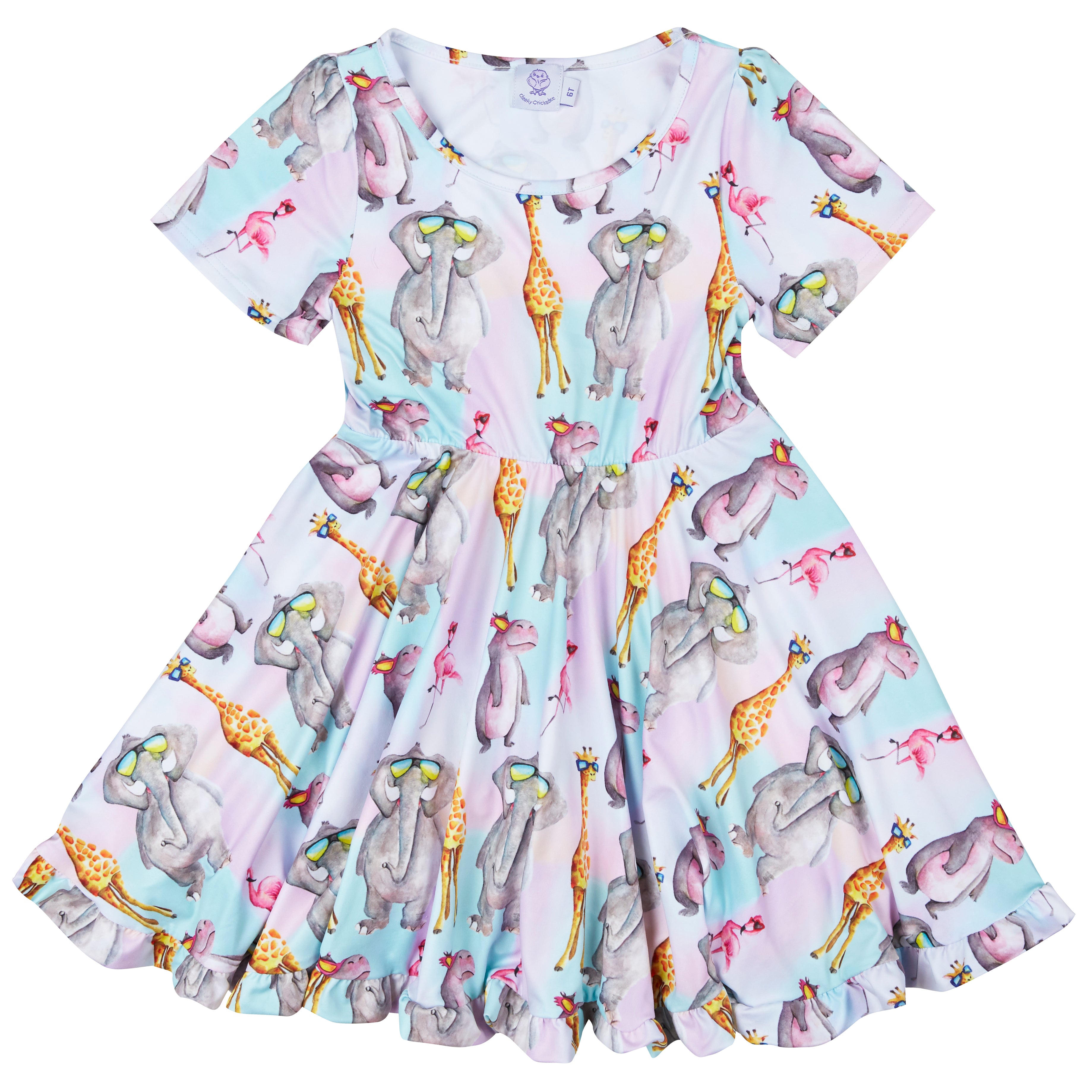 Safari Animals Twirl Dress - Cheeky Chickadee Store