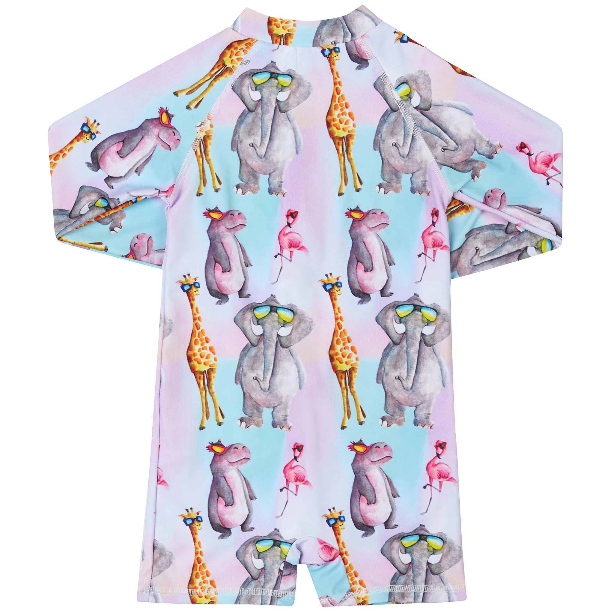 Safari Animals Unisex Long Sleeve Zip Swimmers - Cheeky Chickadee Store