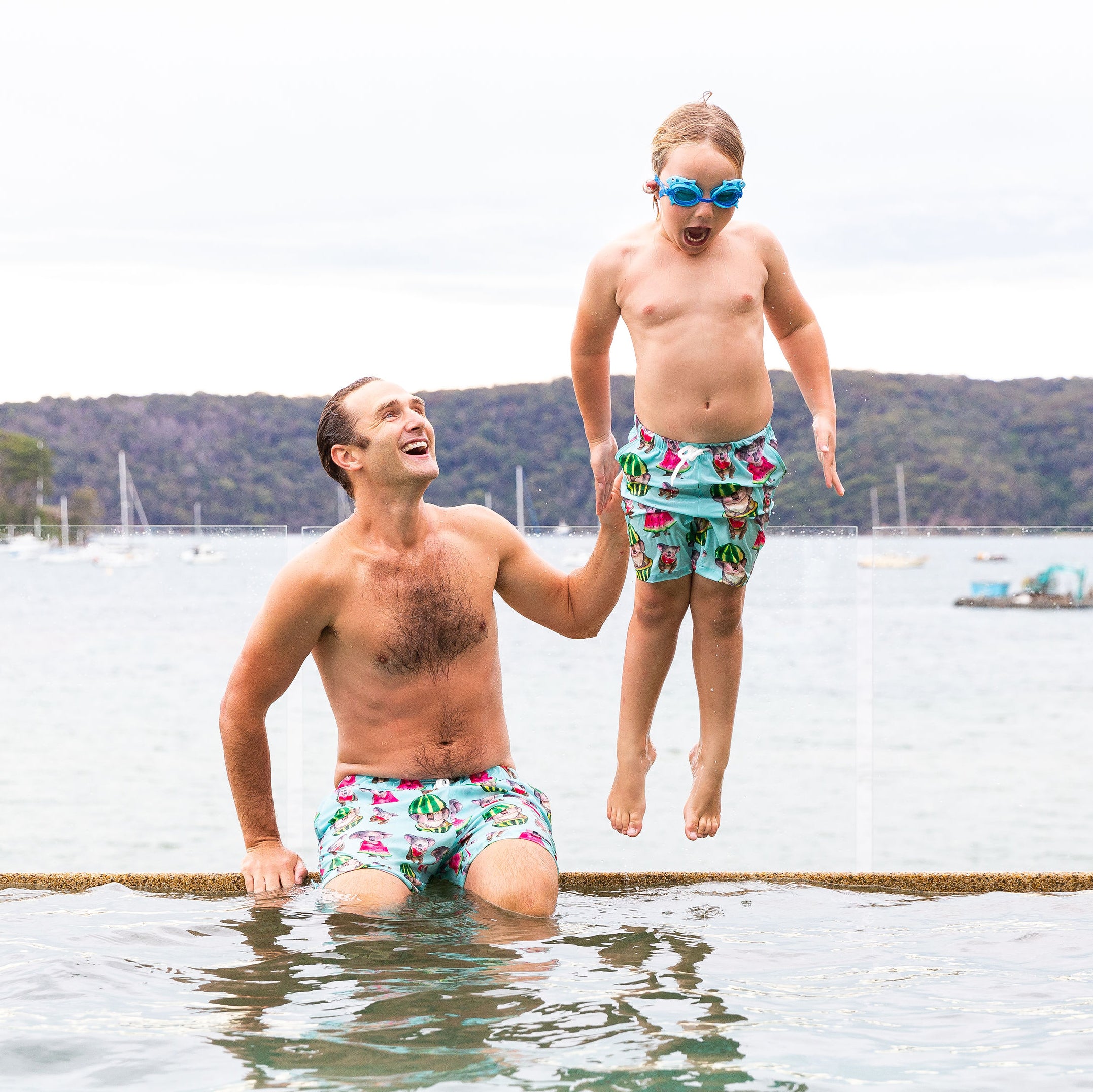 Watermelon Koalas Men's Boardshorts - Cheeky Chickadee Store