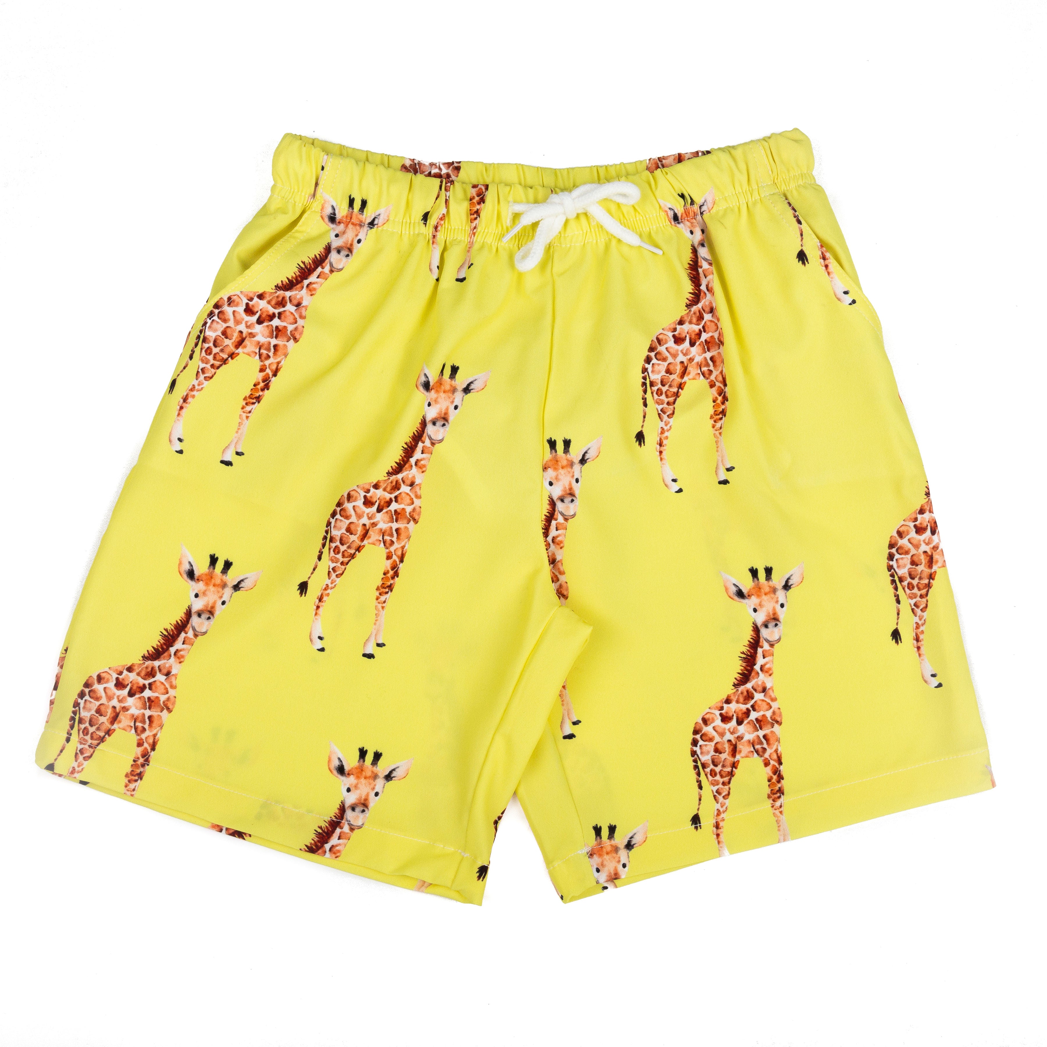 Yellow Giraffe Kids' Boardshorts - Cheeky Chickadee Store