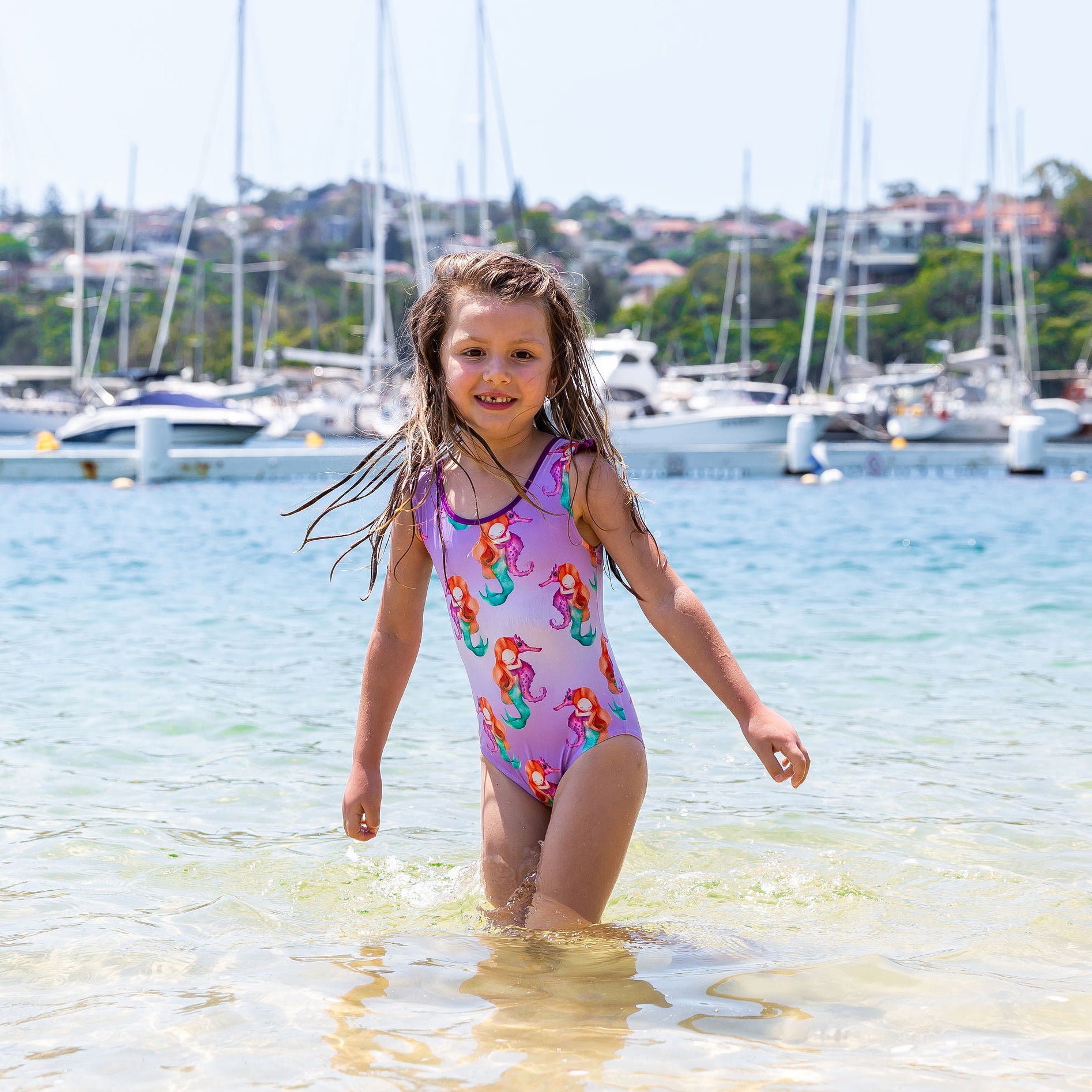 Mermaid Back Bow Swimmers - Cheeky Chickadee Store