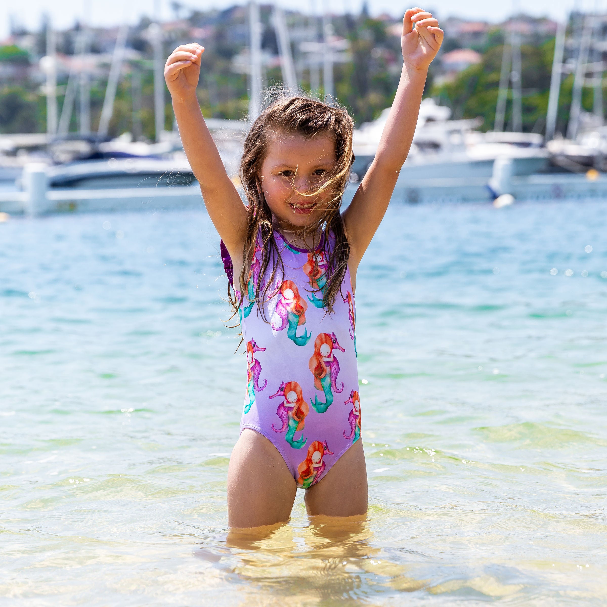 Mermaid Back Bow Swimmers - Cheeky Chickadee Store