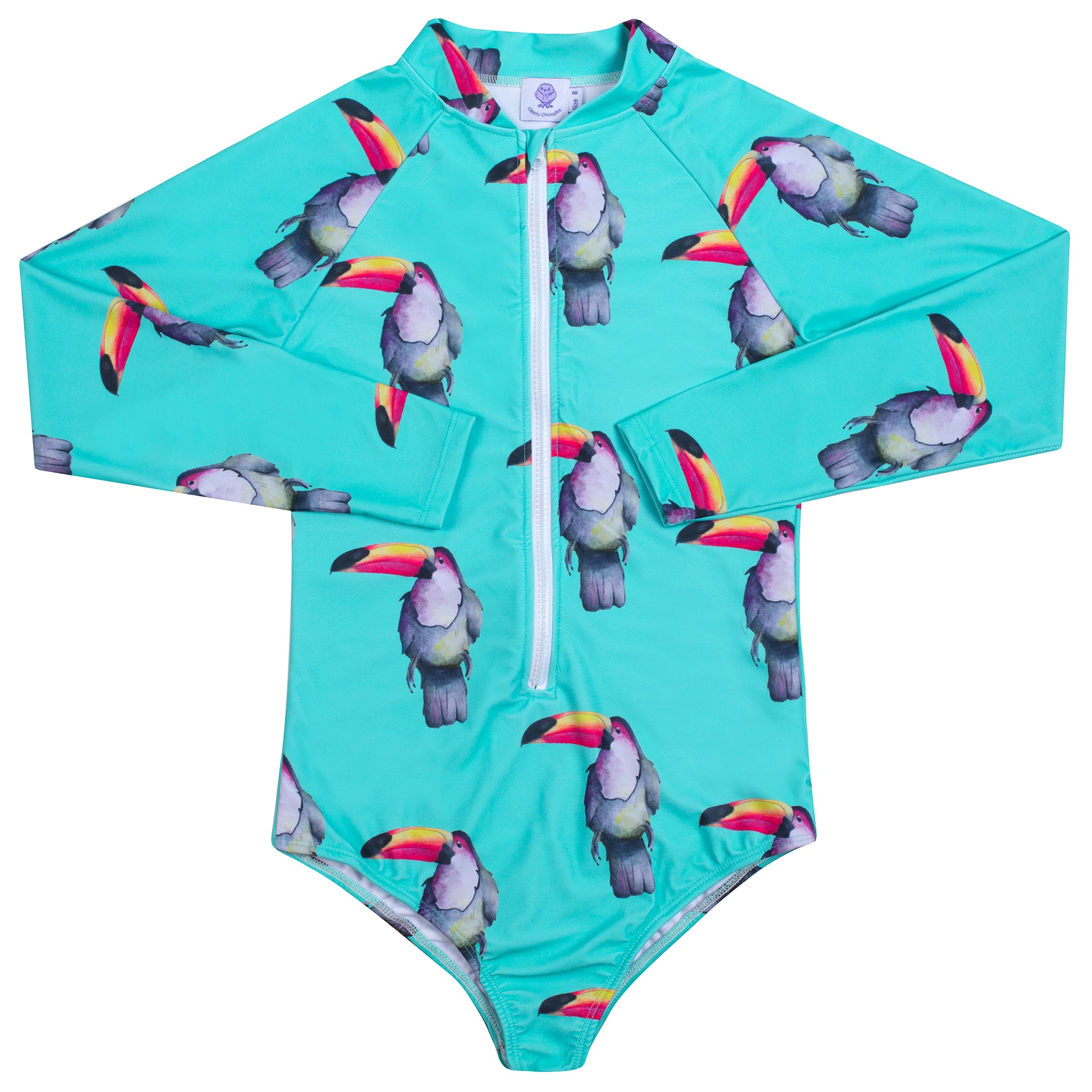 Toucan Women's Long Sleeve Zip Swimmers - Cheeky Chickadee Store