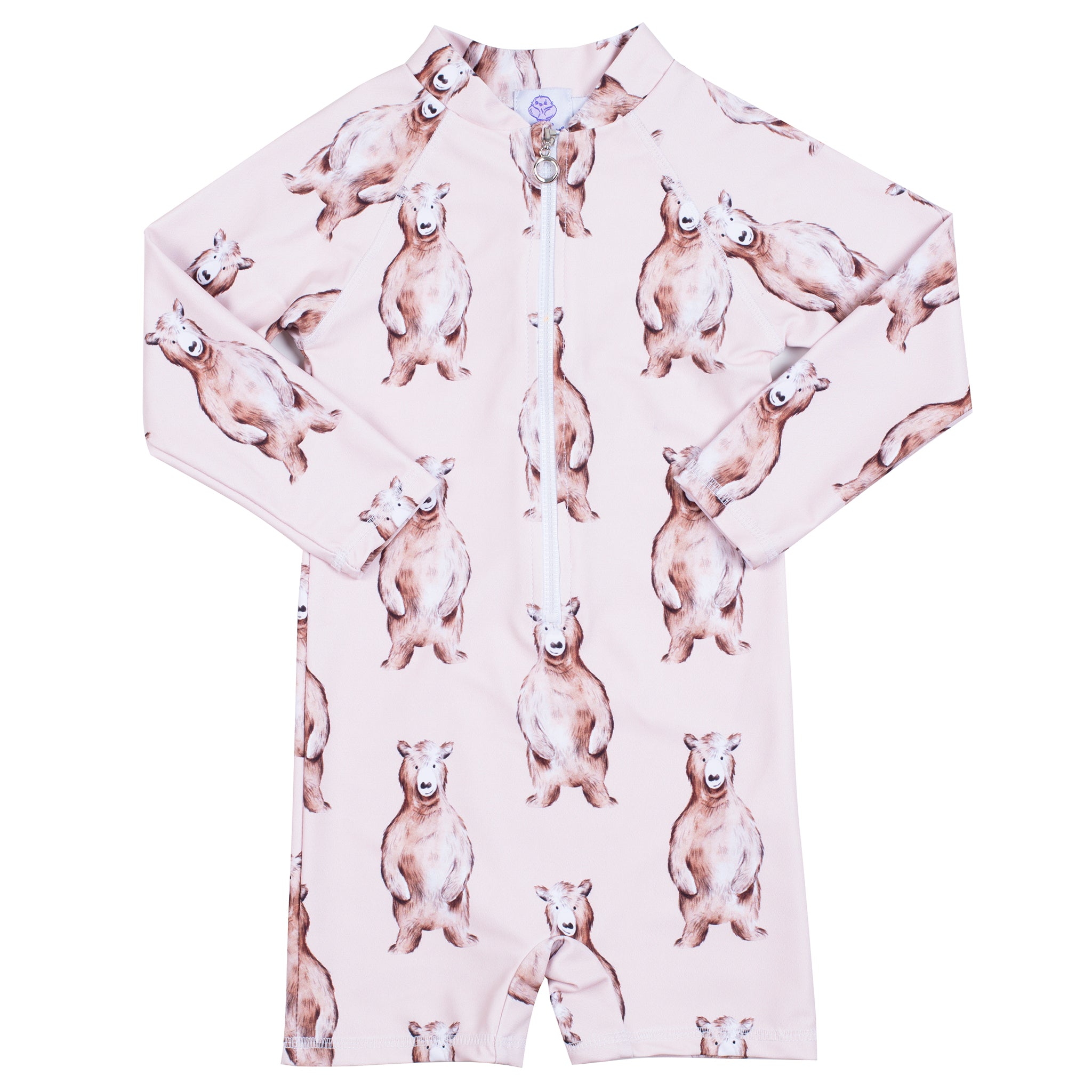 Bear Long Sleeve Unisex Zip Swimmers - Cheeky Chickadee Store