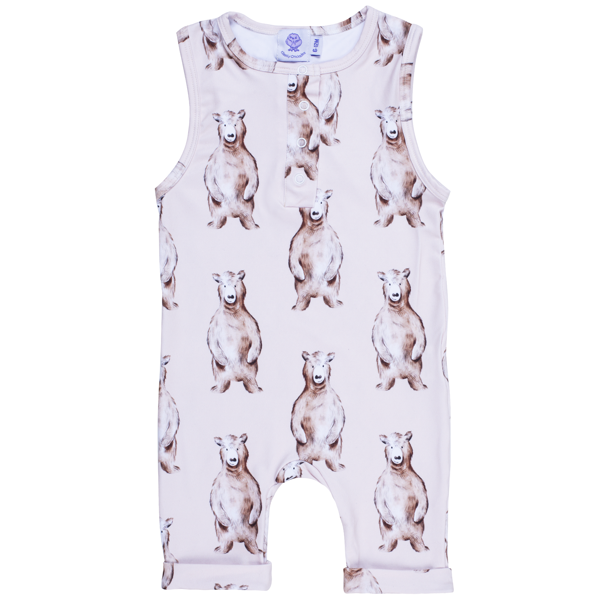 Bear Long Leg Playsuit - Cheeky Chickadee Store